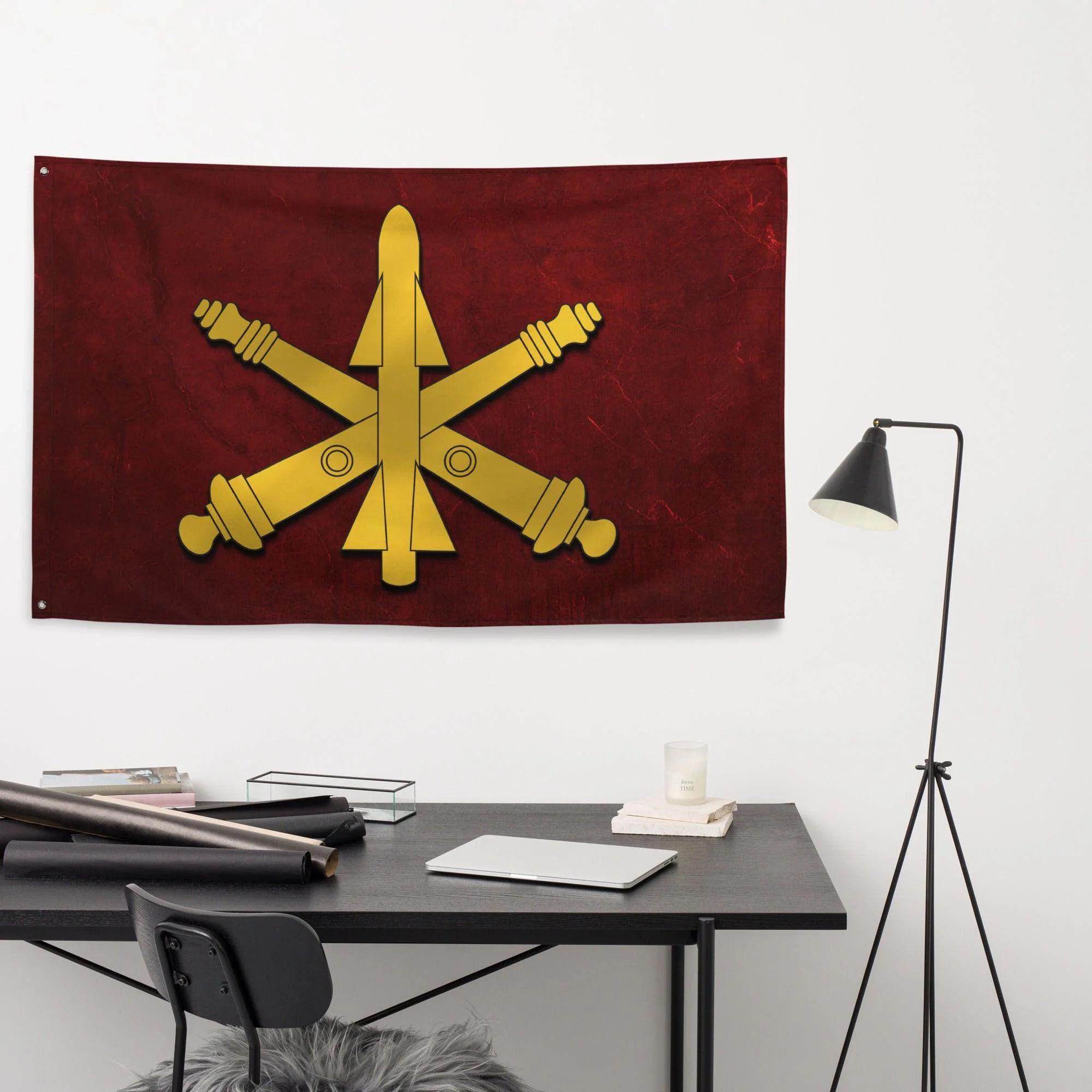 U.S. Army ADA Branch Emblem Red Flag - Image 2