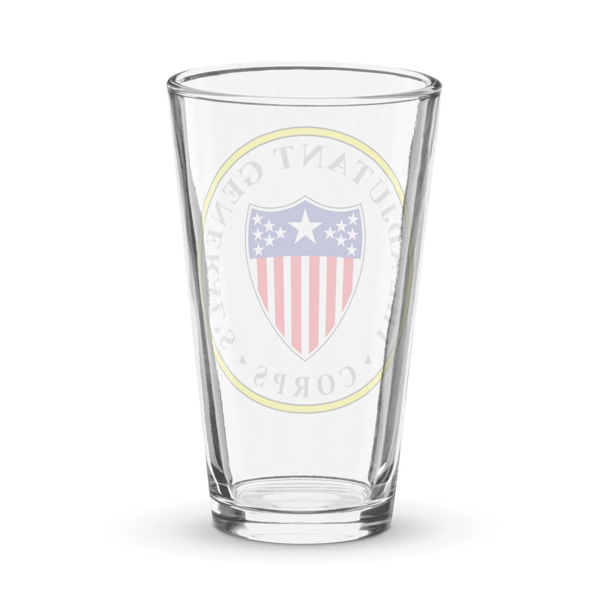 U.S. Army Adjutant General's Corps Branch Plaque Beer Glass - Image 2