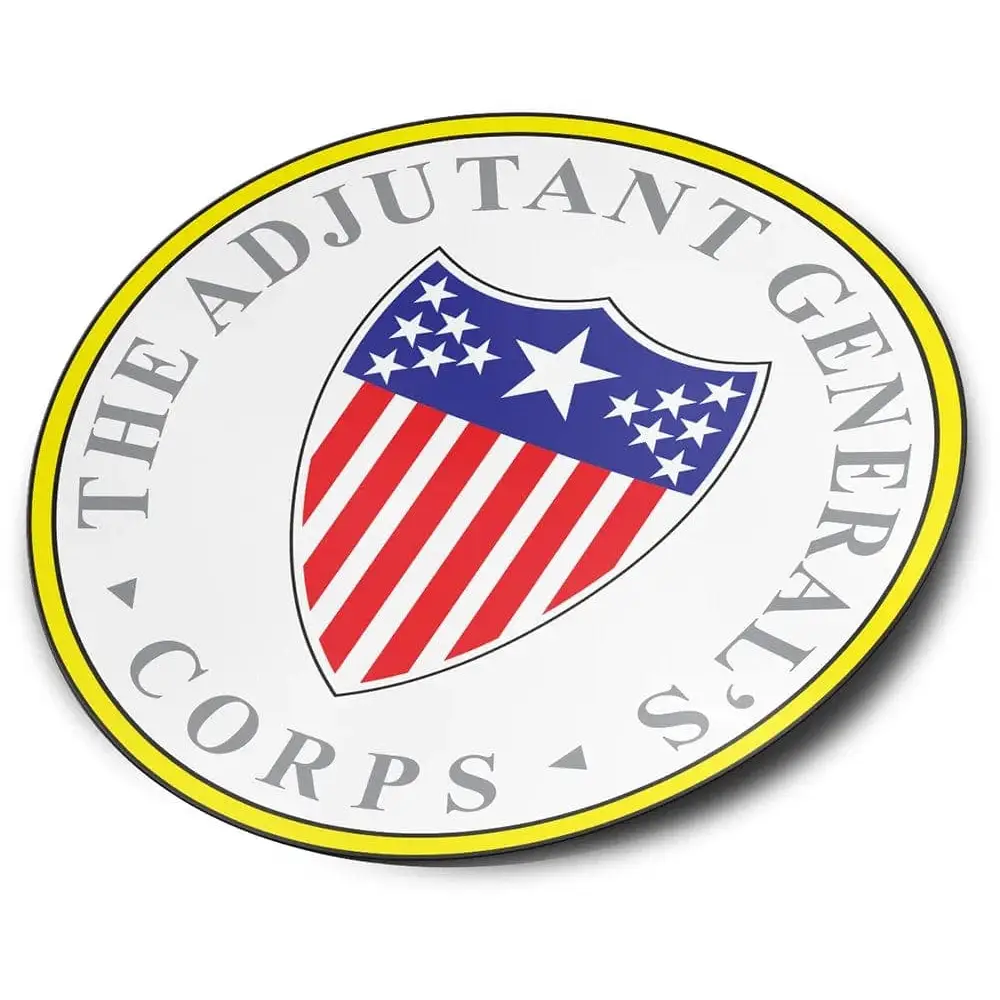 U.S. Army Adjutant General's Corps Branch Plaque Die-Cut Vinyl Sticker Decal