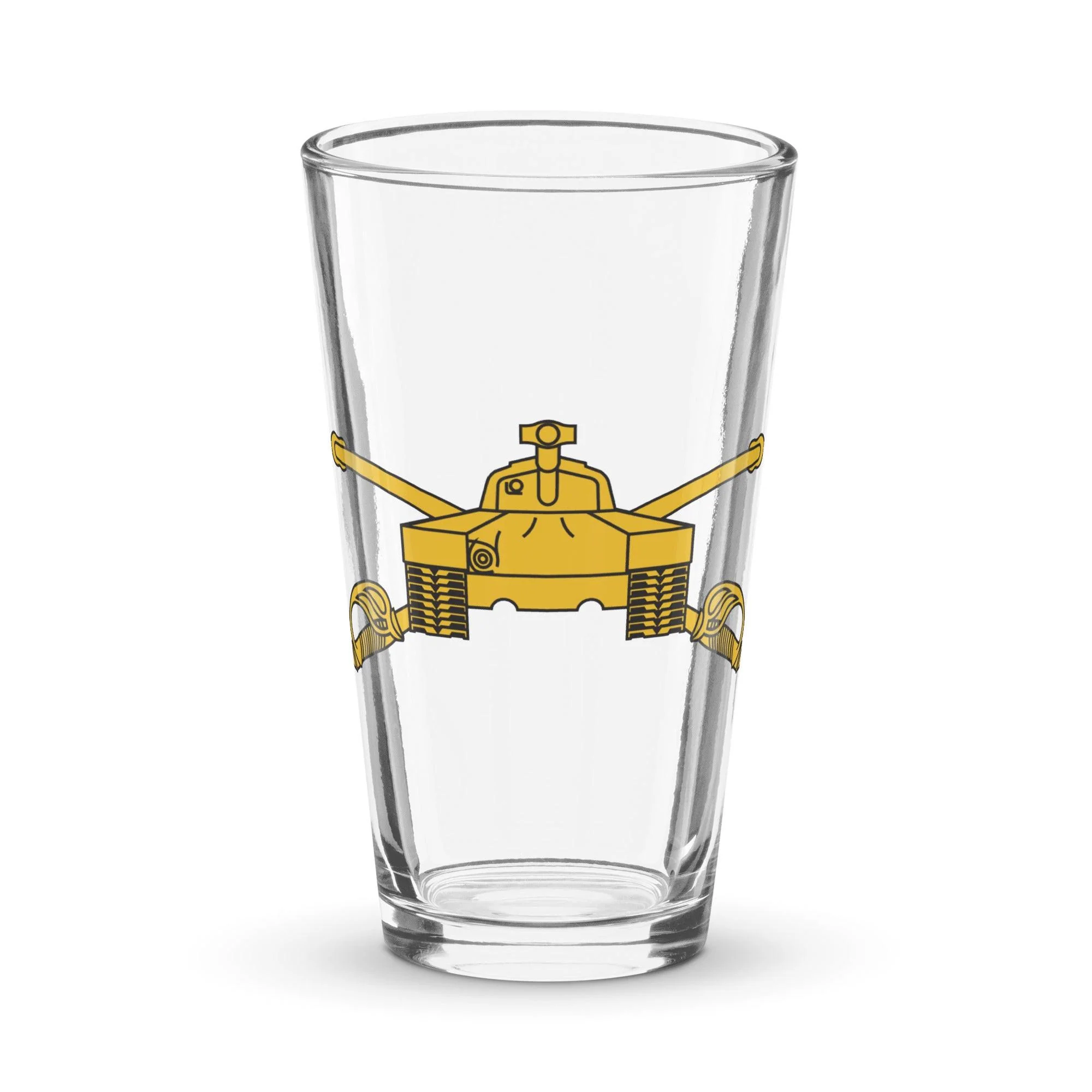 U.S. Army Armor Branch Emblem Beer Pint Glass