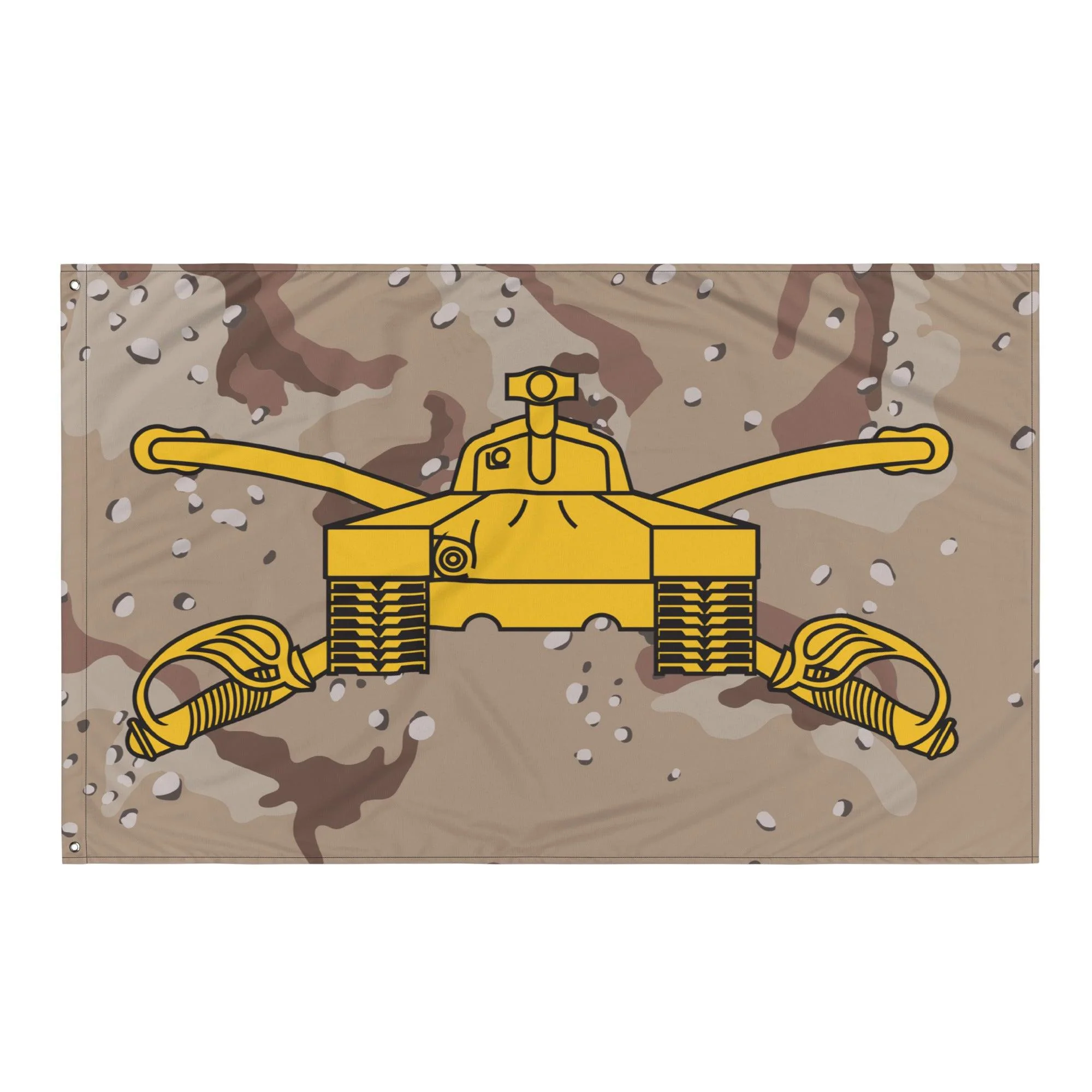 U.S. Army Armor Branch Emblem Chocolate Chip Camo Flag - Image 4