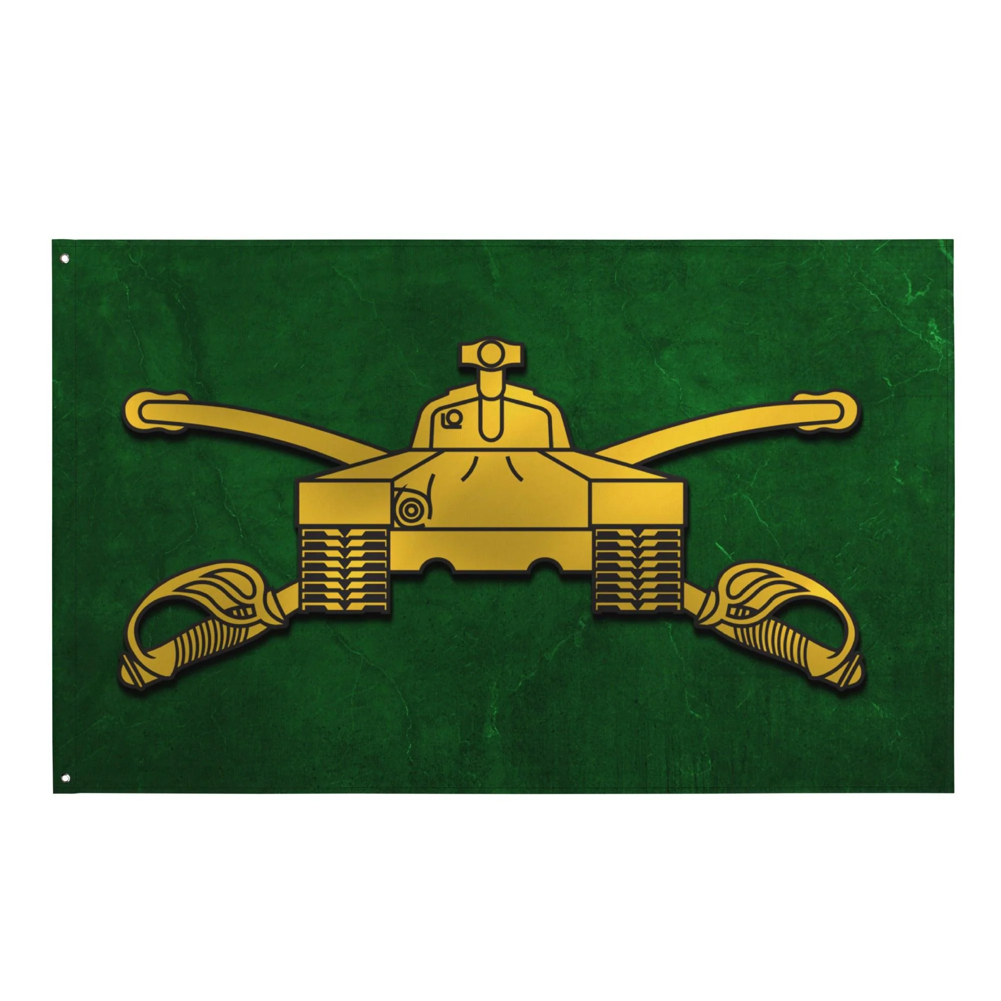 U.S. Army Armor Branch Emblem Green Flag