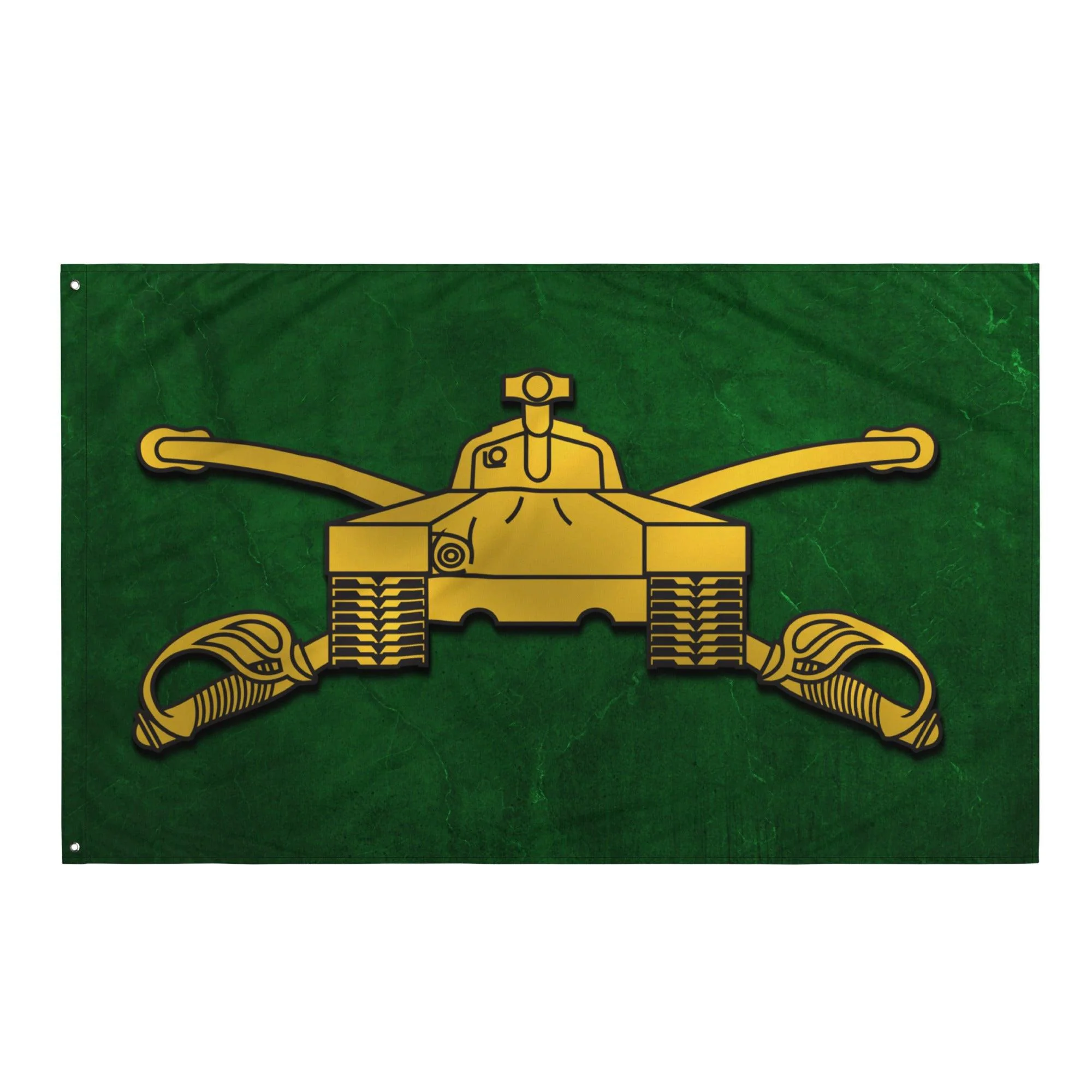 U.S. Army Armor Branch Emblem Green Flag - Image 4