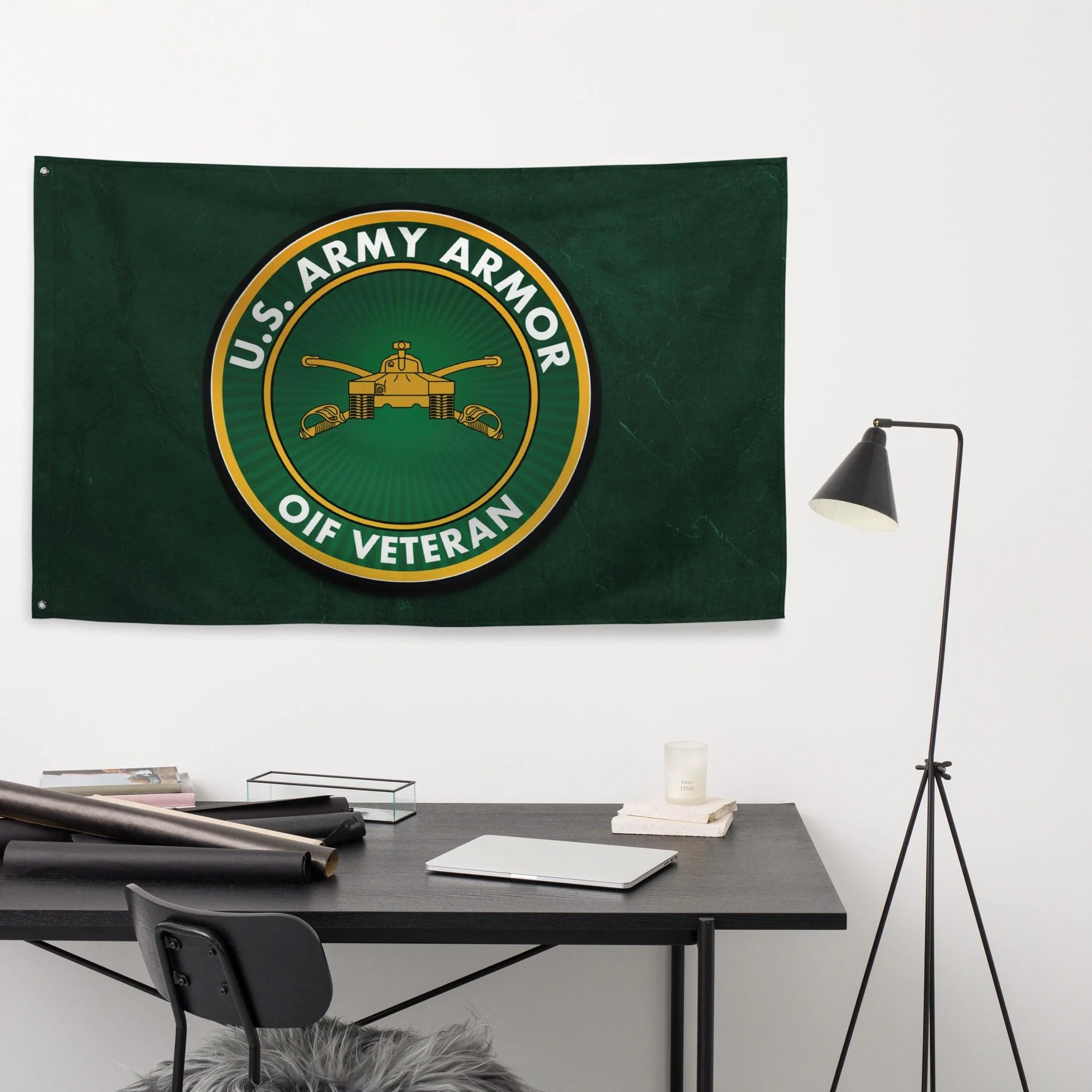 U.S. Army Armor Branch OIF Veteran Flag - Image 2