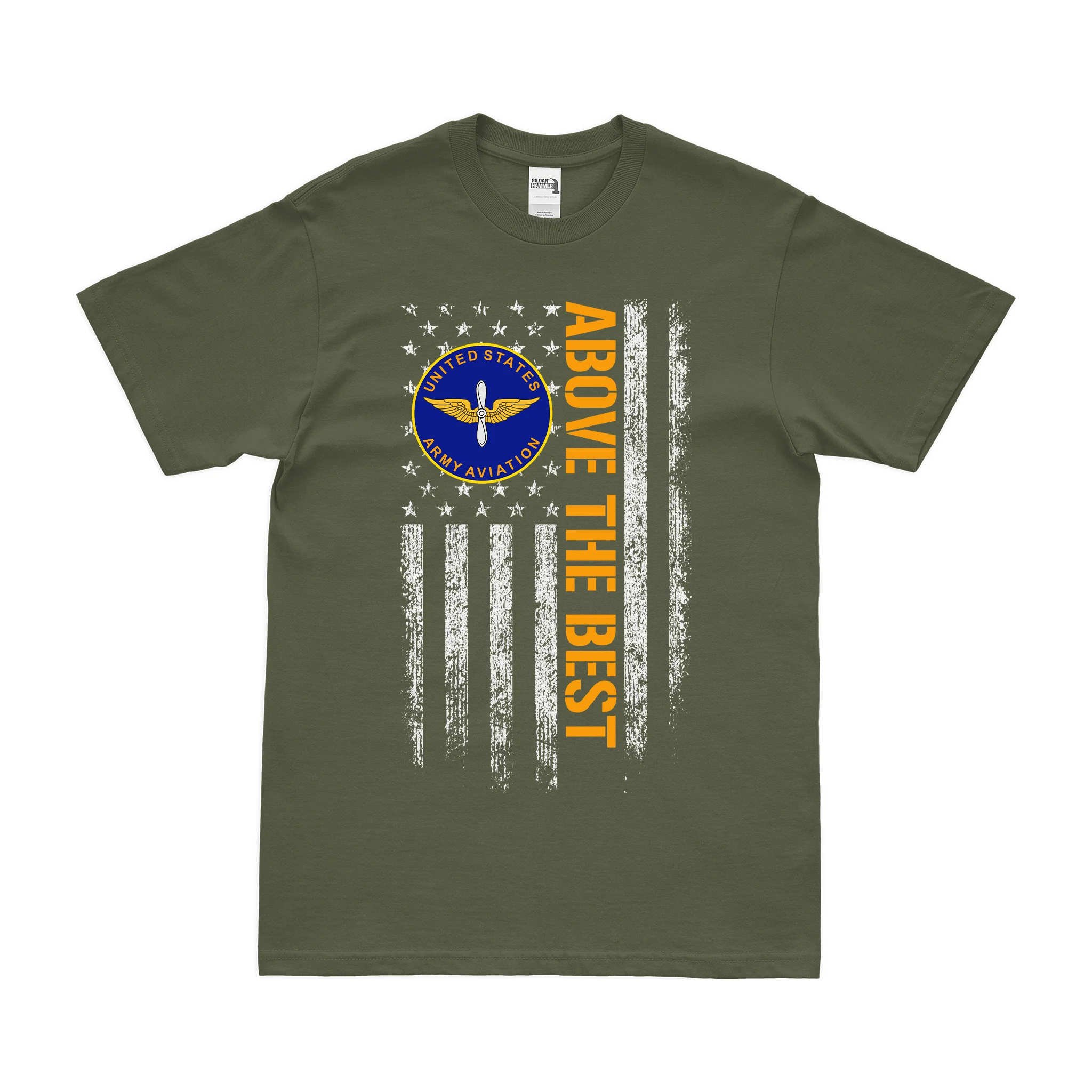 U.S. Army Aviation Motto American Flag T-Shirt - Image 2
