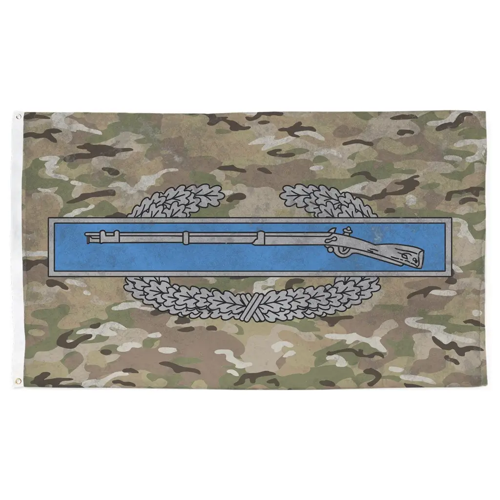 U.S. Army CIB OCP Camo Indoor Wall Flag