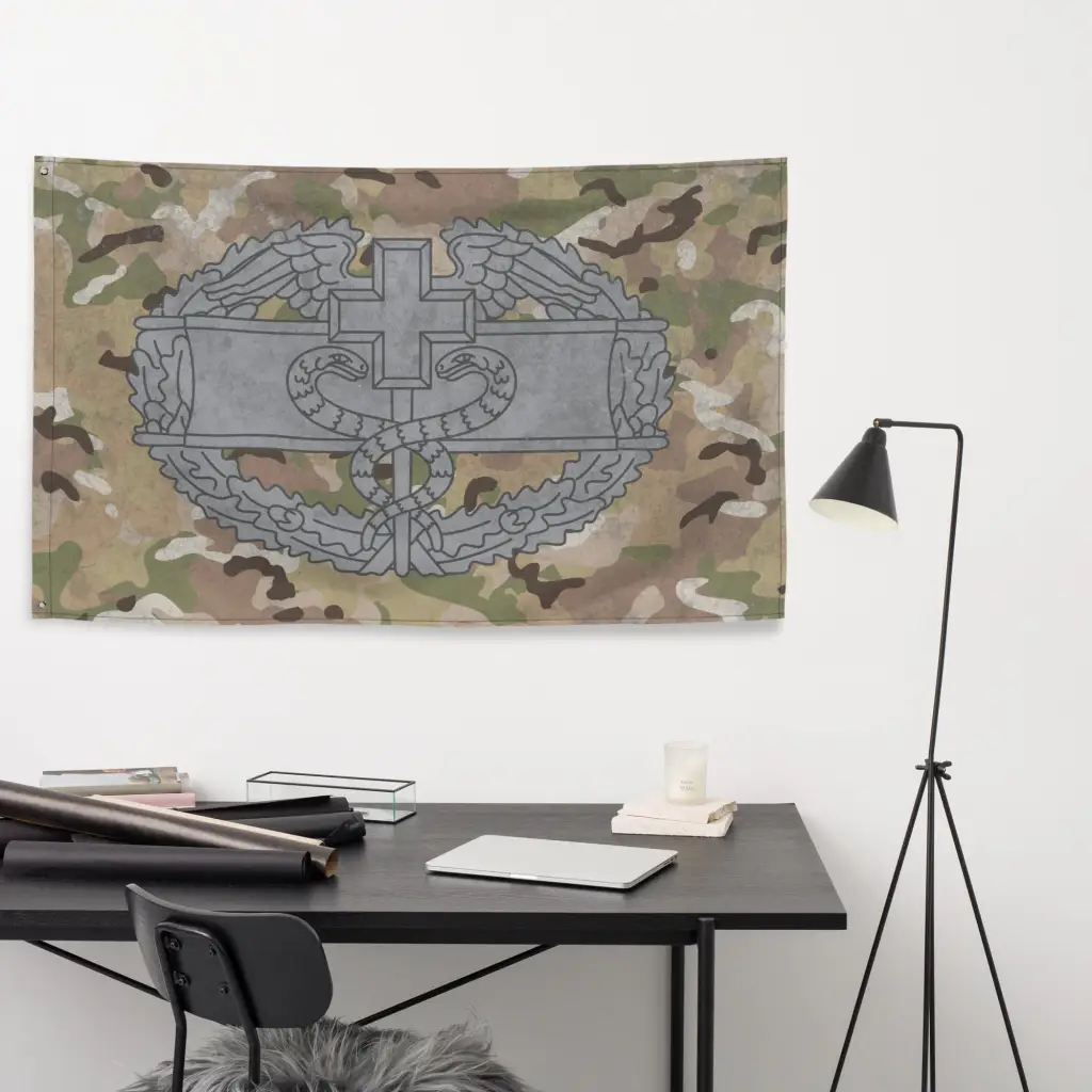 U.S. Army Combat Medical Badge Indoor Wall Flag - Image 4