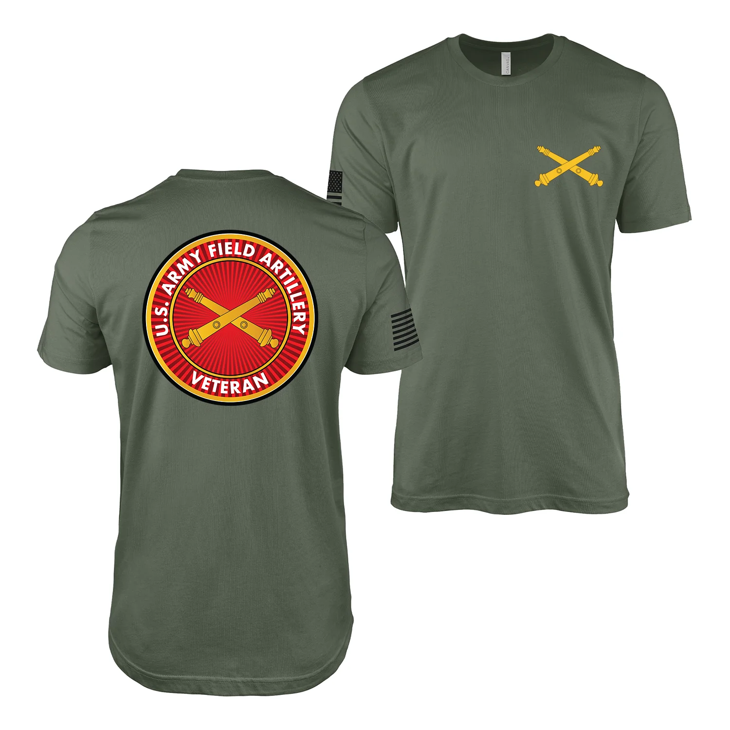 U.S. Army Field Artillery Branch Veteran T-Shirt - Image 2