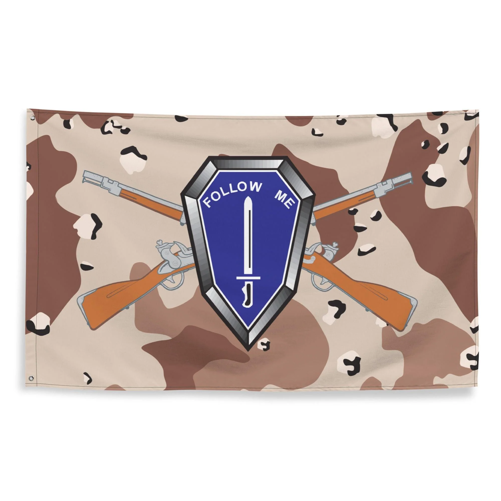 U.S. Army Infantry Branch Chocolate-Chip Camouflage Flag - Image 4