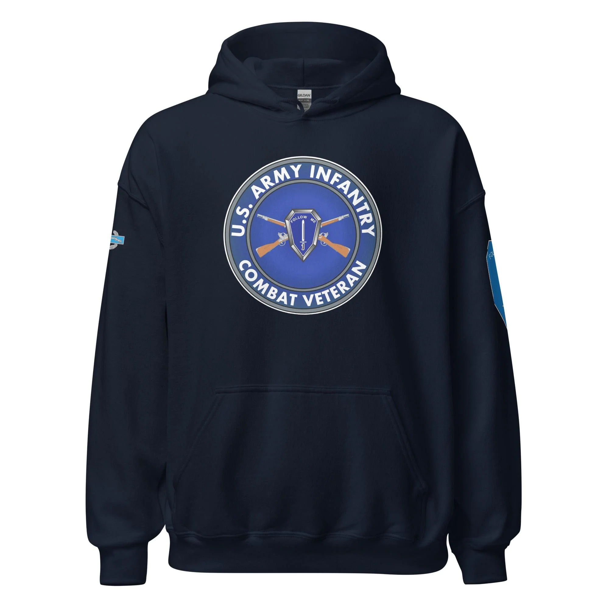 U.S. Army Infantry Branch Combat Veteran Unisex Hoodie - Image 5