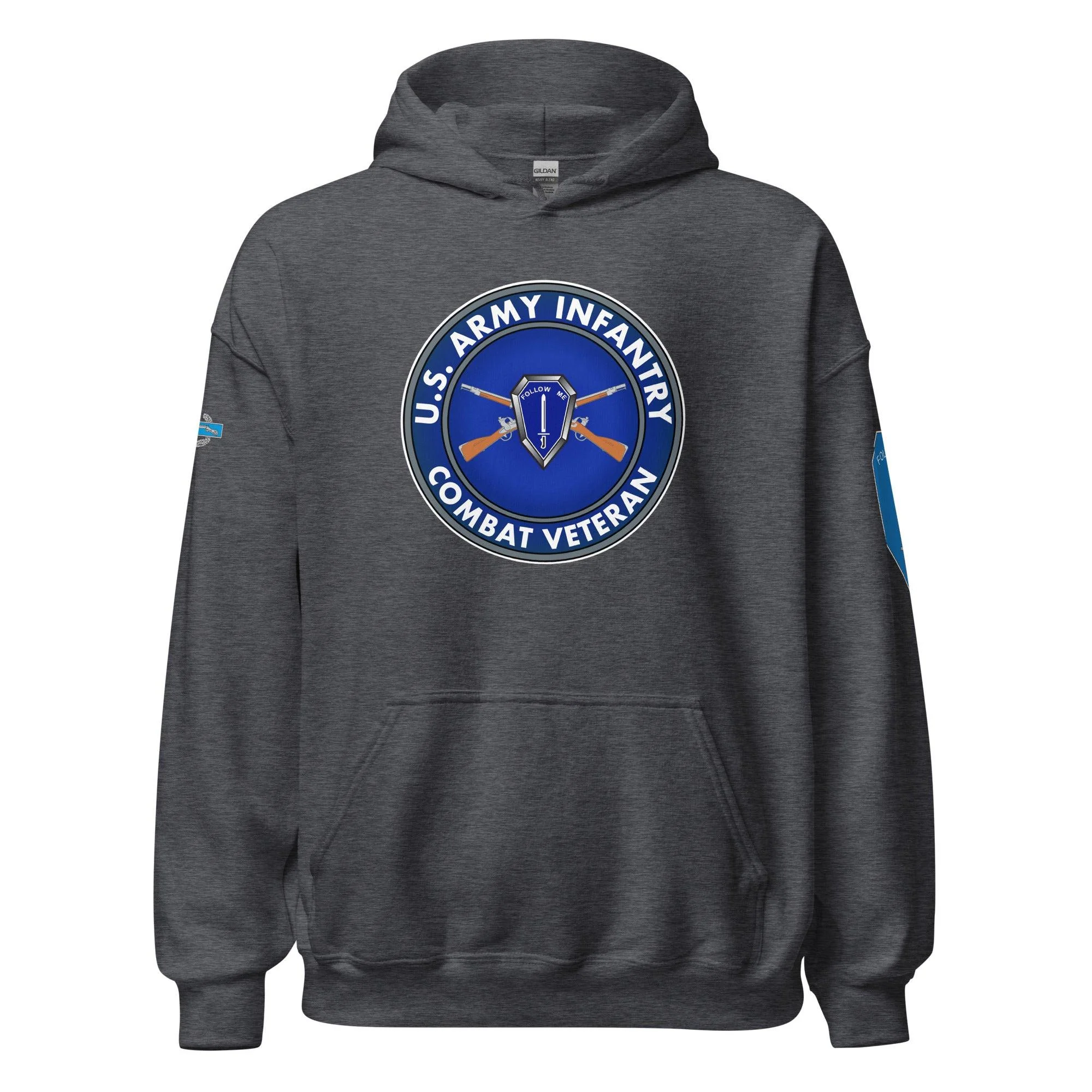 U.S. Army Infantry Branch Combat Veteran Unisex Hoodie - Image 9