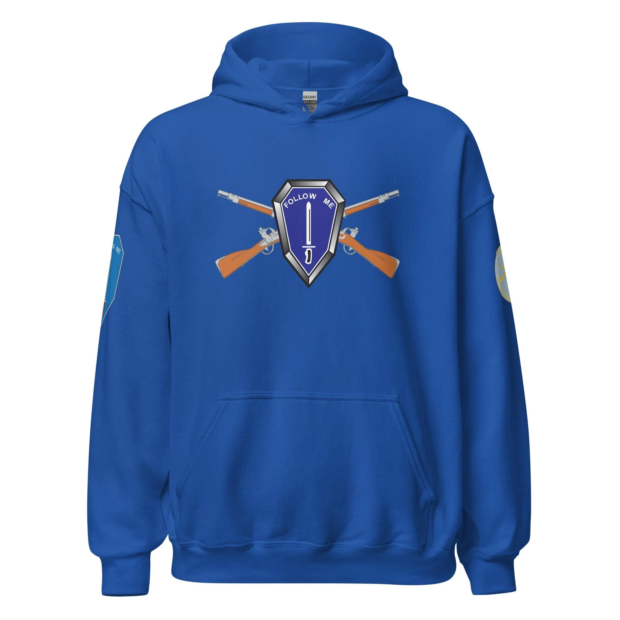 U.S. Army Infantry Branch 'Follow Me' Crossed Rifles Unisex Hoodie - Image 13