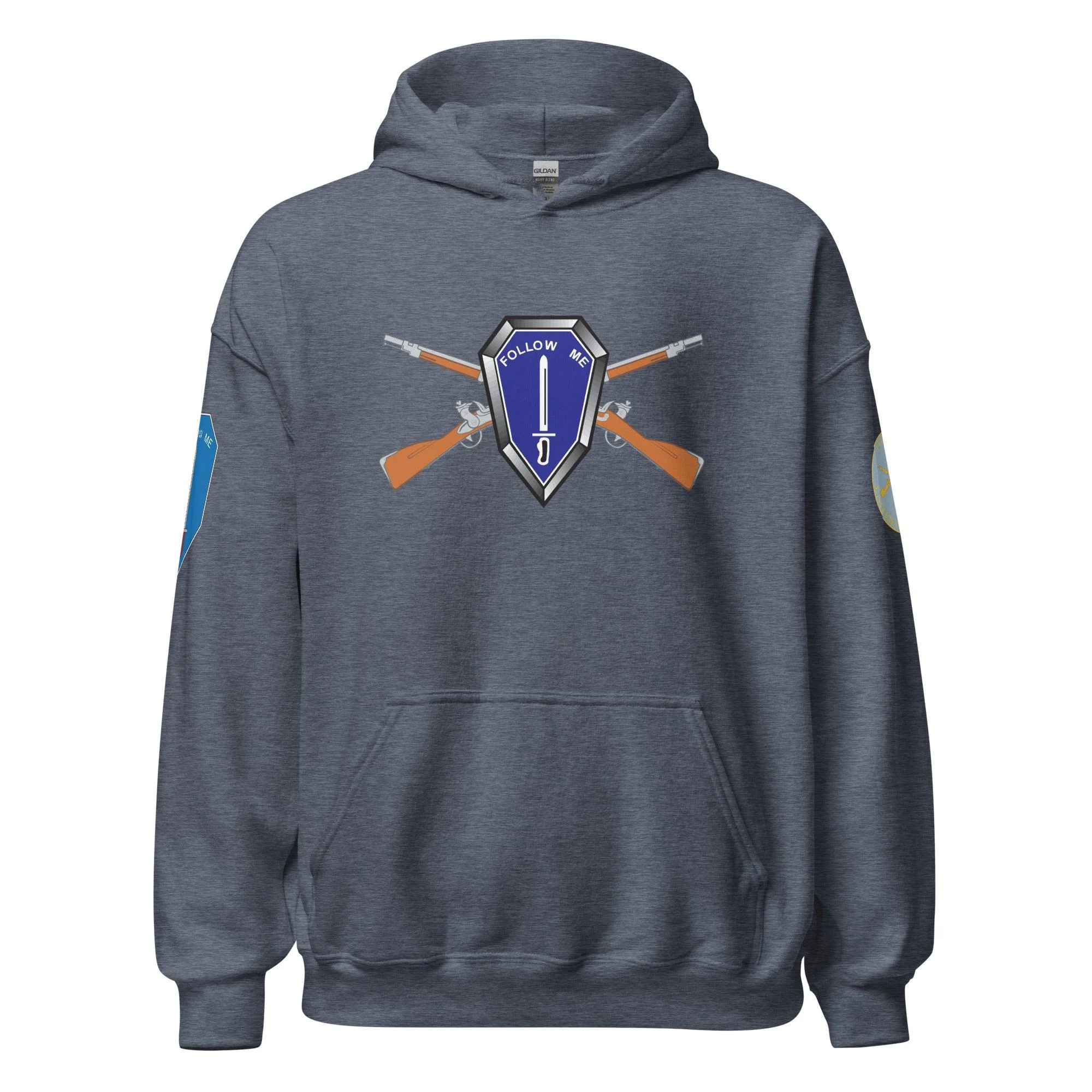 U.S. Army Infantry Branch 'Follow Me' Crossed Rifles Unisex Hoodie - Image 17