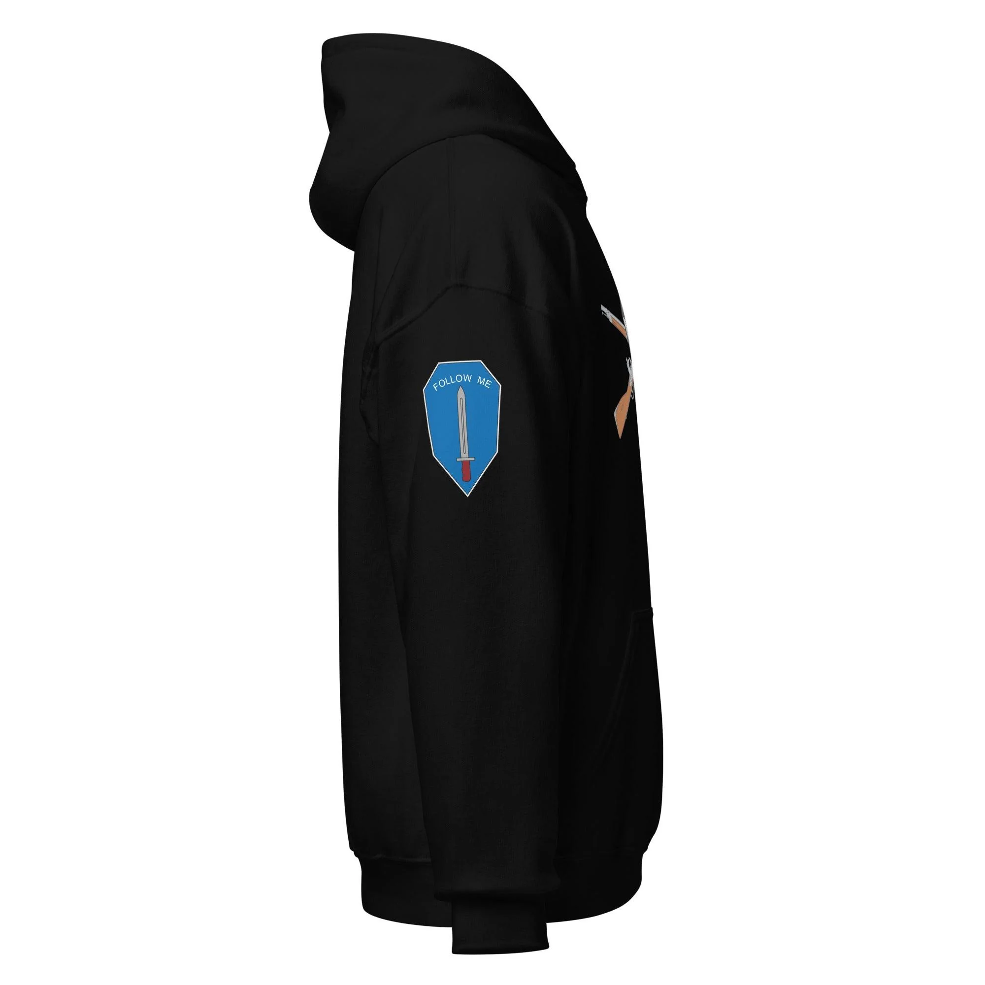 U.S. Army Infantry Branch 'Follow Me' Crossed Rifles Unisex Hoodie - Image 2