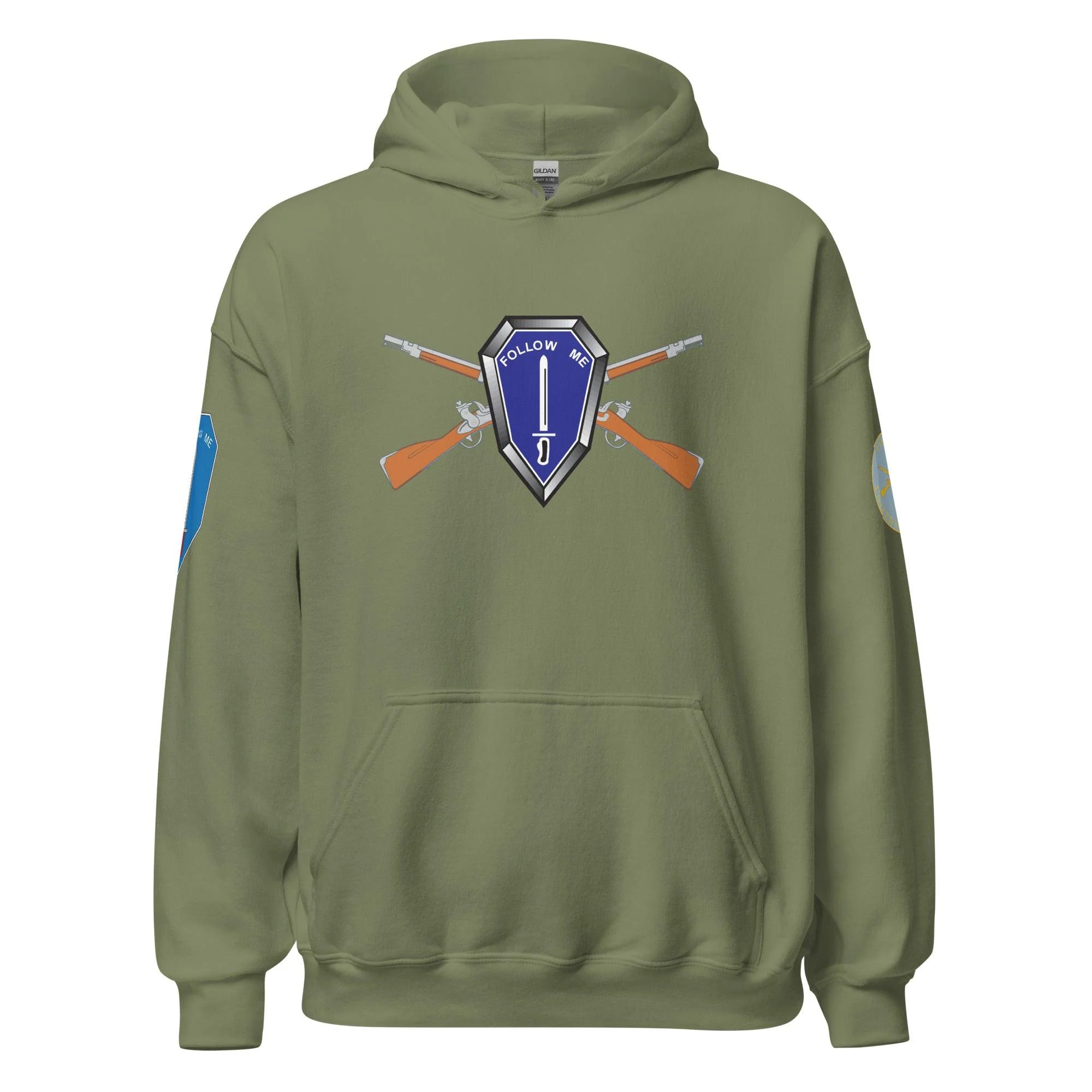 U.S. Army Infantry Branch 'Follow Me' Crossed Rifles Unisex Hoodie - Image 21