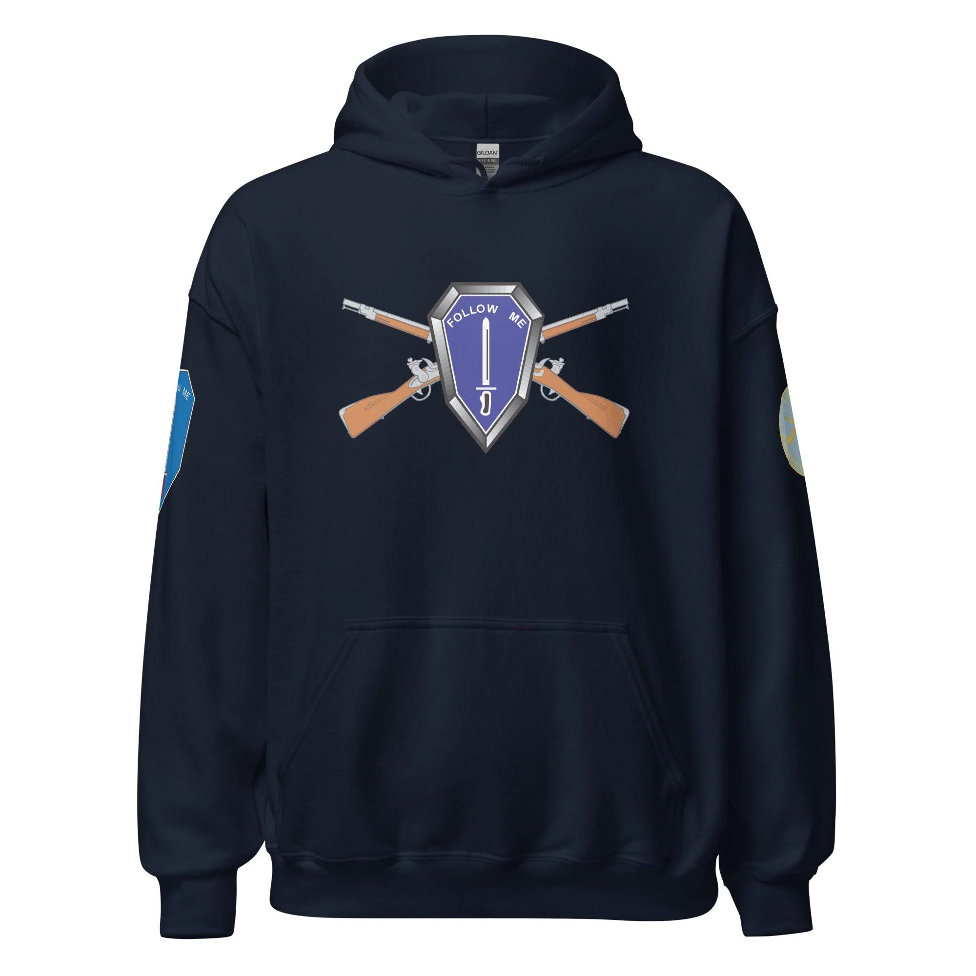 U.S. Army Infantry Branch 'Follow Me' Crossed Rifles Unisex Hoodie - Image 5