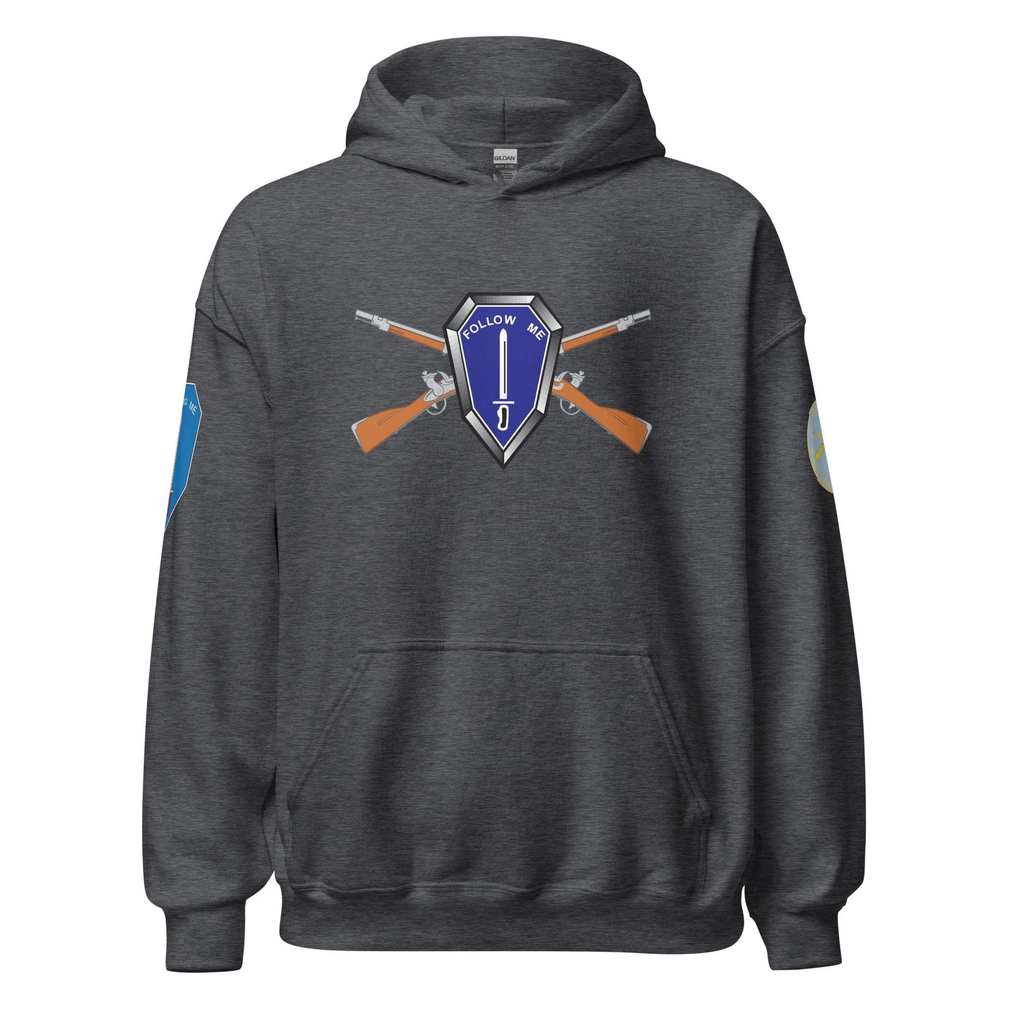 U.S. Army Infantry Branch 'Follow Me' Crossed Rifles Unisex Hoodie - Image 9