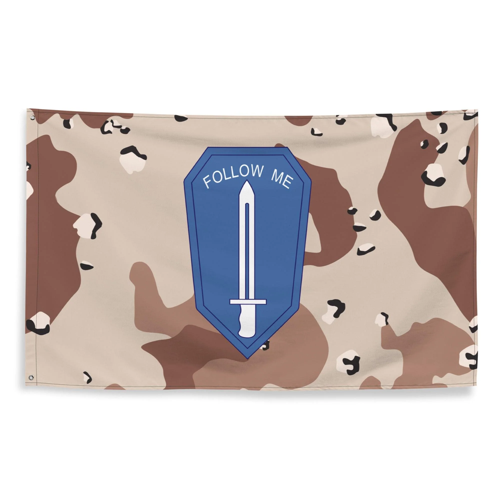 U.S. Army Infantry Branch Follow Me Desert Storm Camo Flag - Image 4
