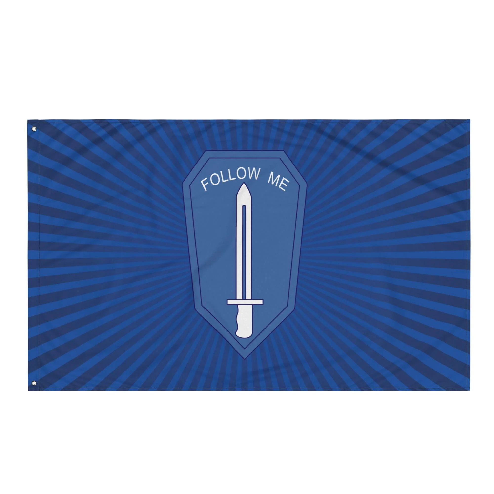 U.S. Army Infantry School Follow Me Blue Flag