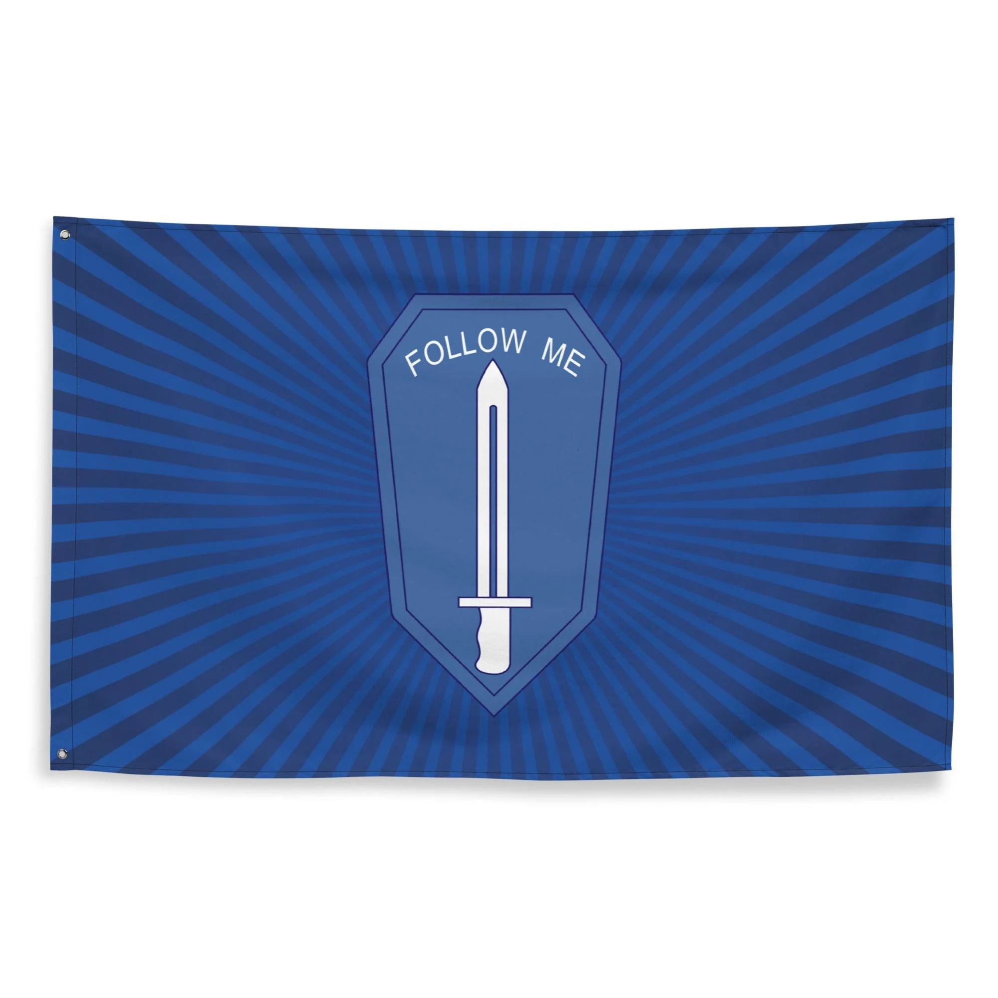 U.S. Army Infantry School Follow Me Blue Flag - Image 4