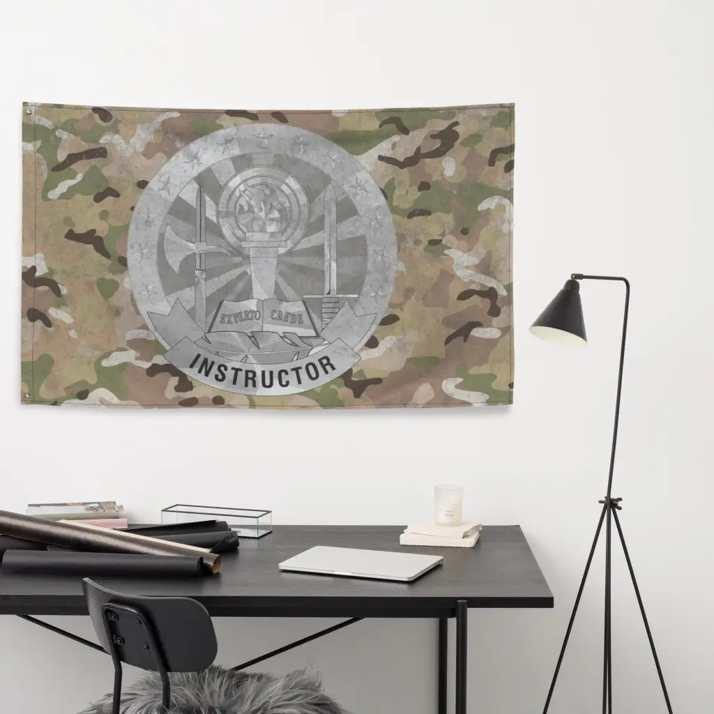 U.S. Army Instructor Badge Indoor Wall Flag - Image 4