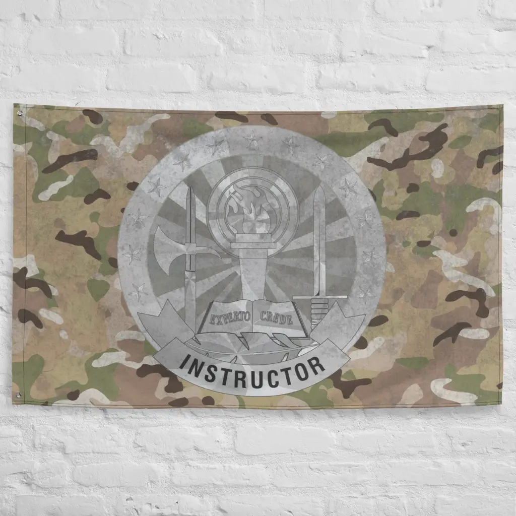 U.S. Army Instructor Badge Indoor Wall Flag - Image 5