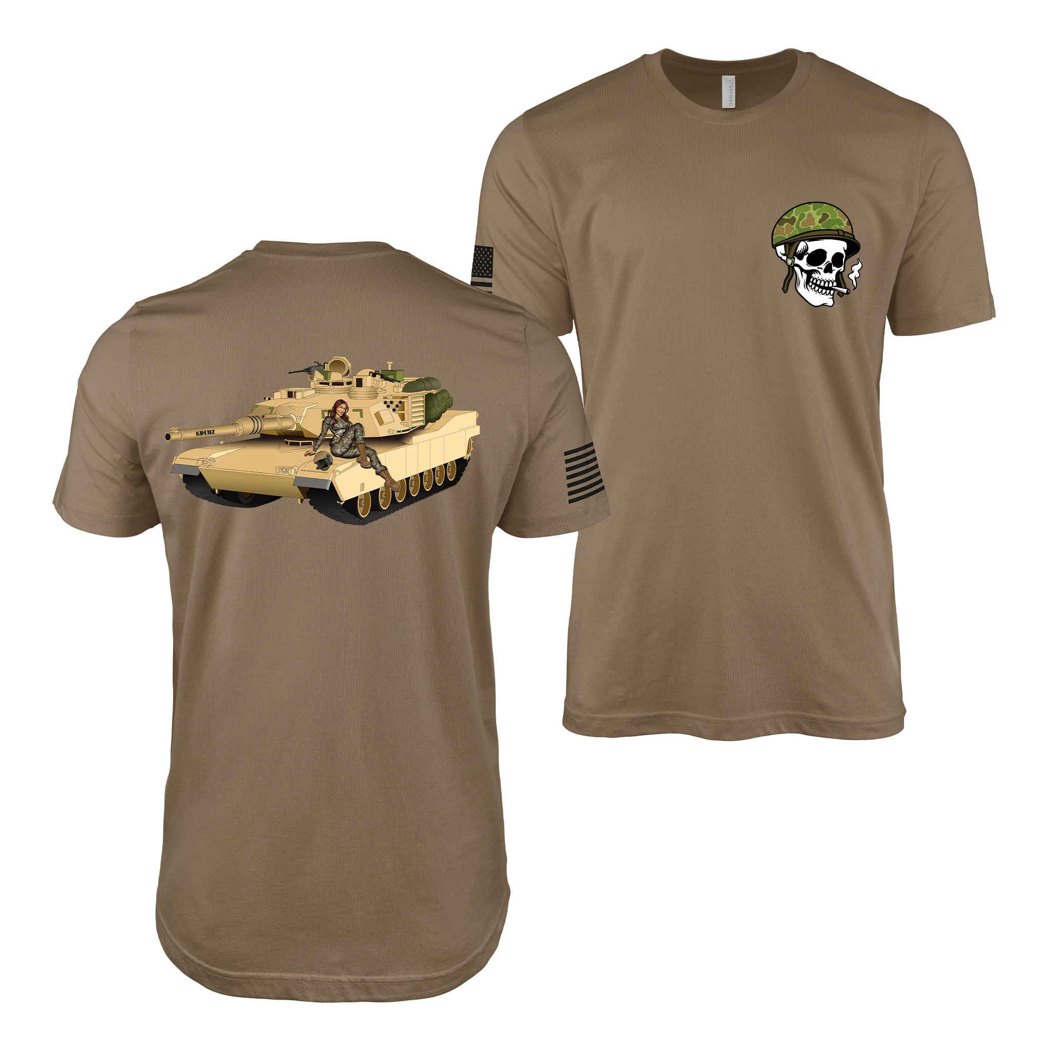 U.S. Army M1A2 Abrams Pin-Up Girl Kelsie T-Shirt - Image 4
