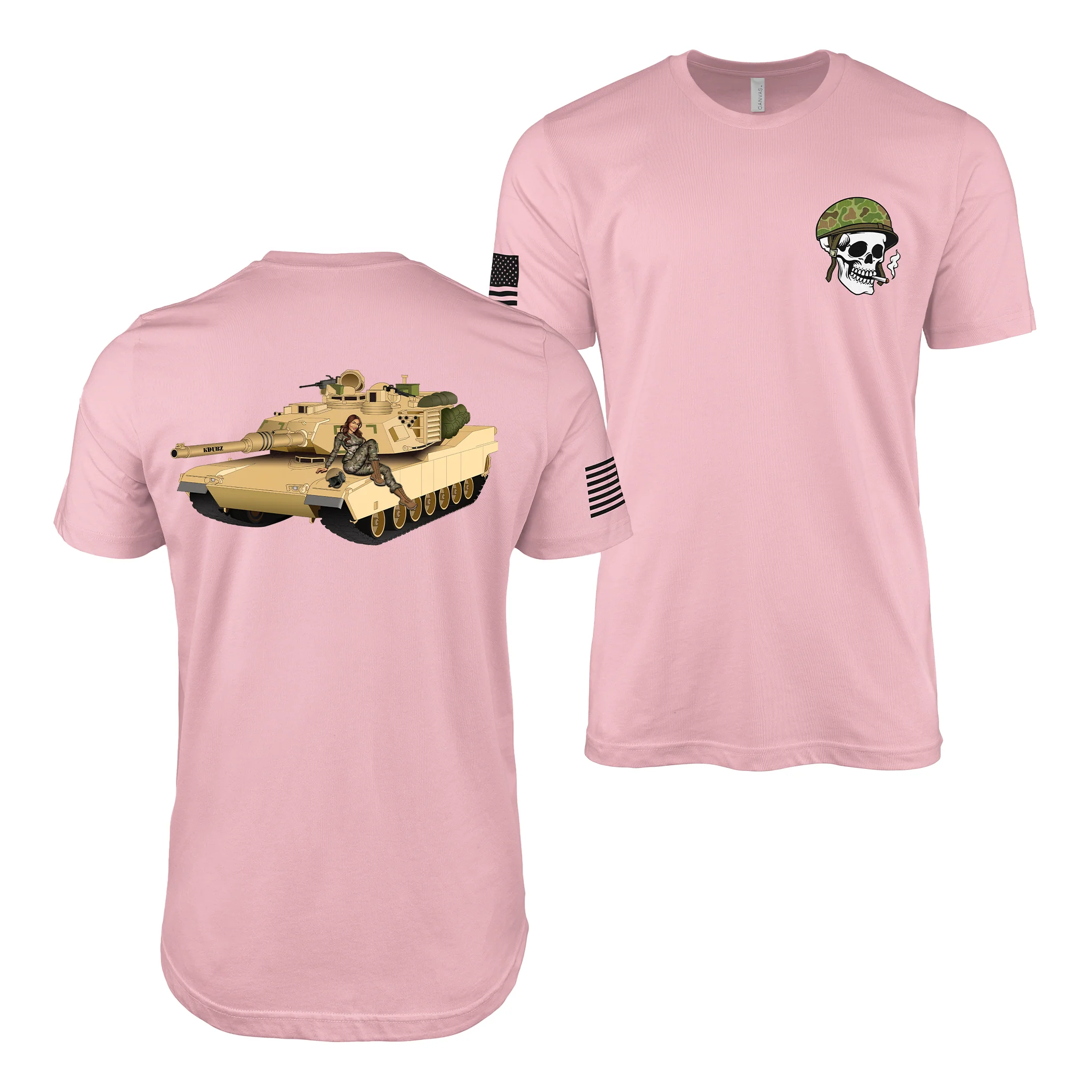 U.S. Army M1A2 Abrams Pin-Up Girl Kelsie T-Shirt - Image 5