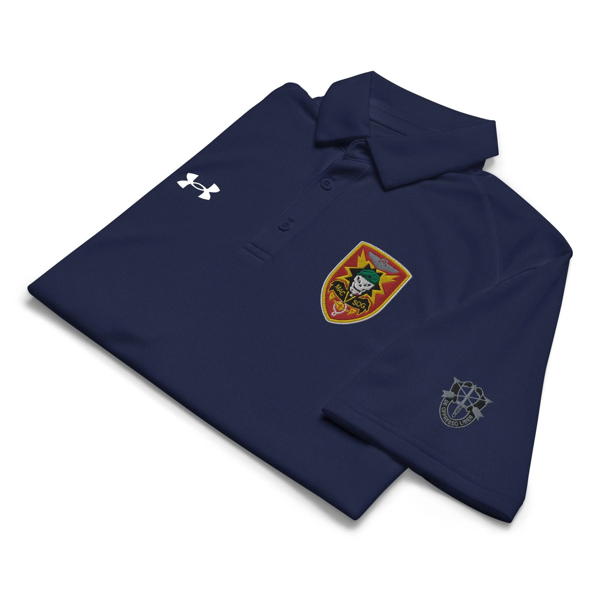 U.S. Army MACV-SOG Embroidered Under Armour® Men's Polo - Image 11