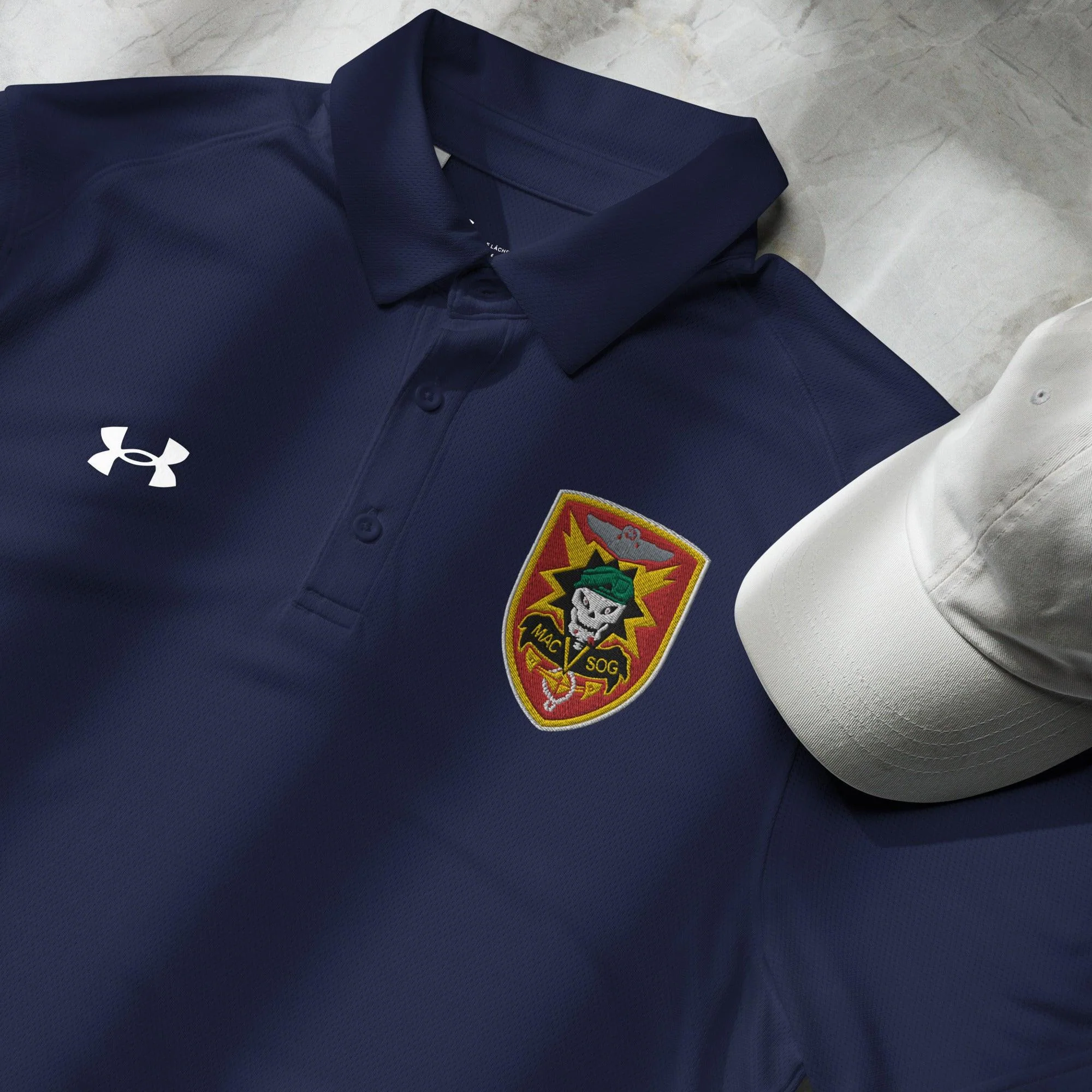 U.S. Army MACV-SOG Embroidered Under Armour® Men's Polo - Image 12