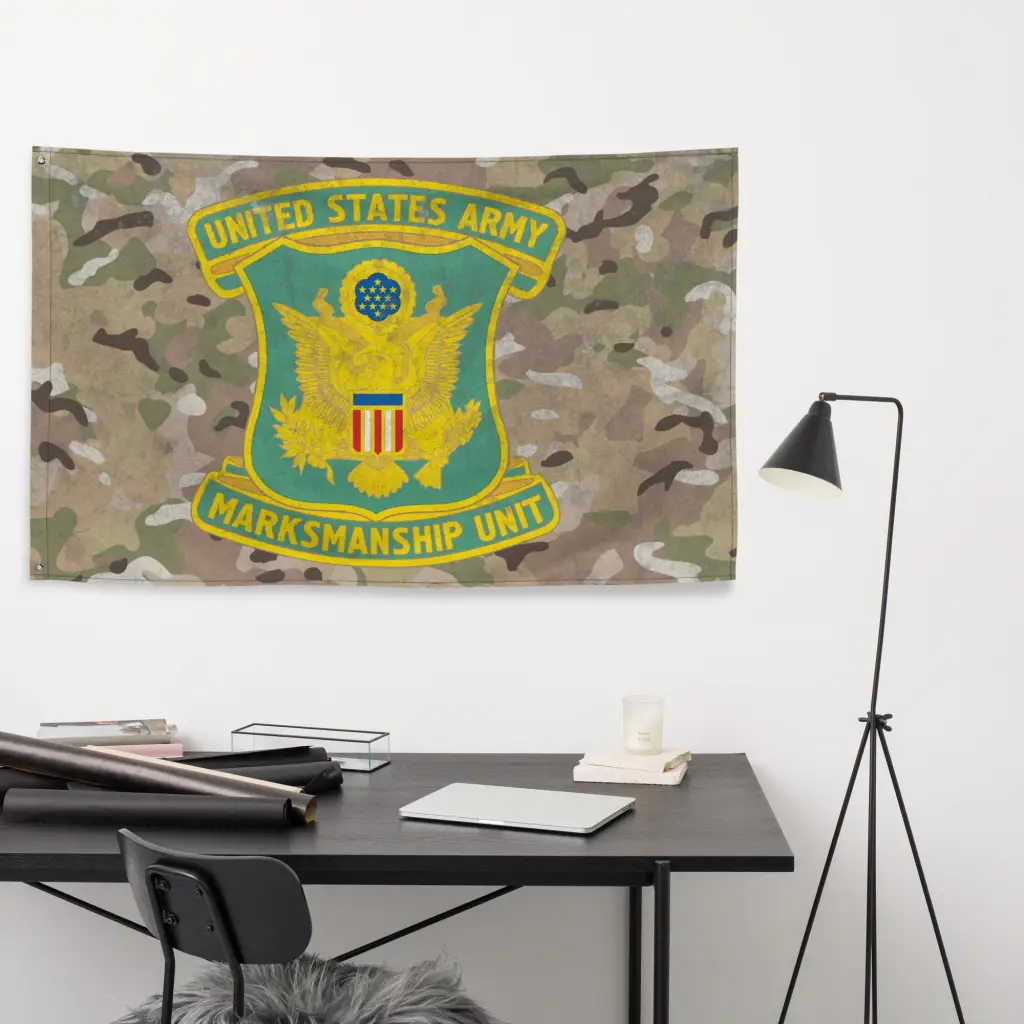 U.S. Army Marksmanship Unit Logo Indoor Wall Flag - Image 4