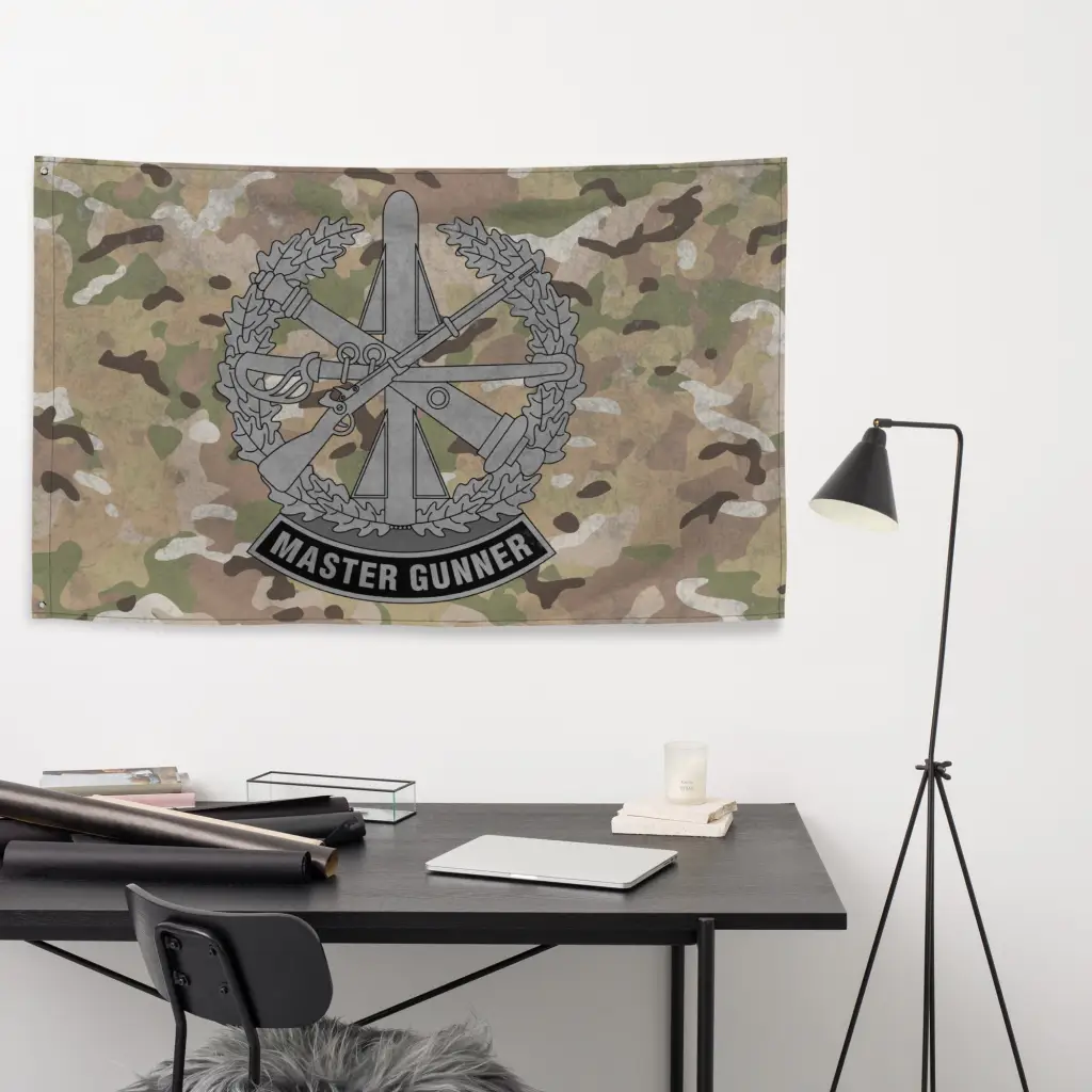 U.S. Army Master Gunner Badge Indoor Wall Flag - Image 4