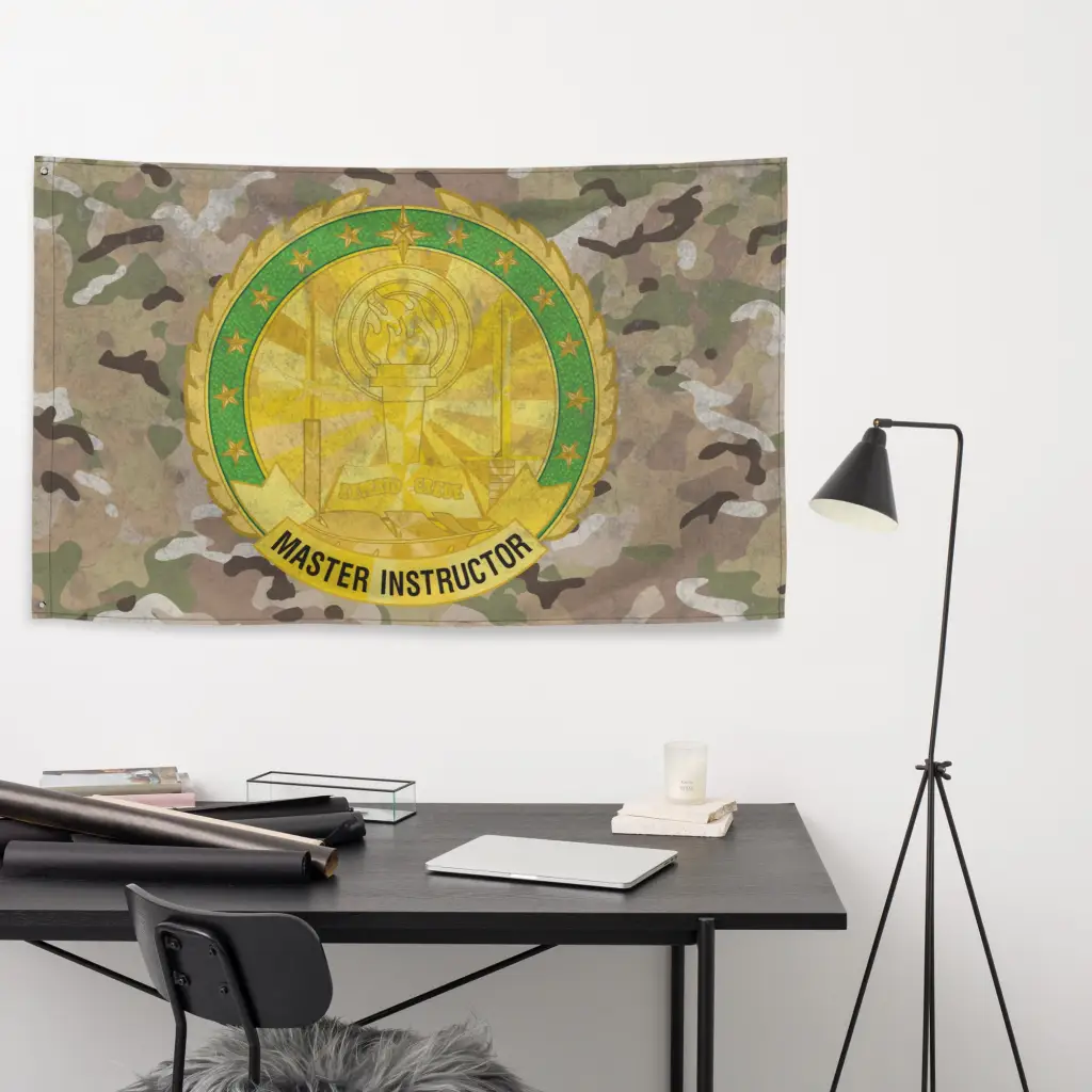 U.S. Army Master Instructor Badge Indoor Wall Flag - Image 4