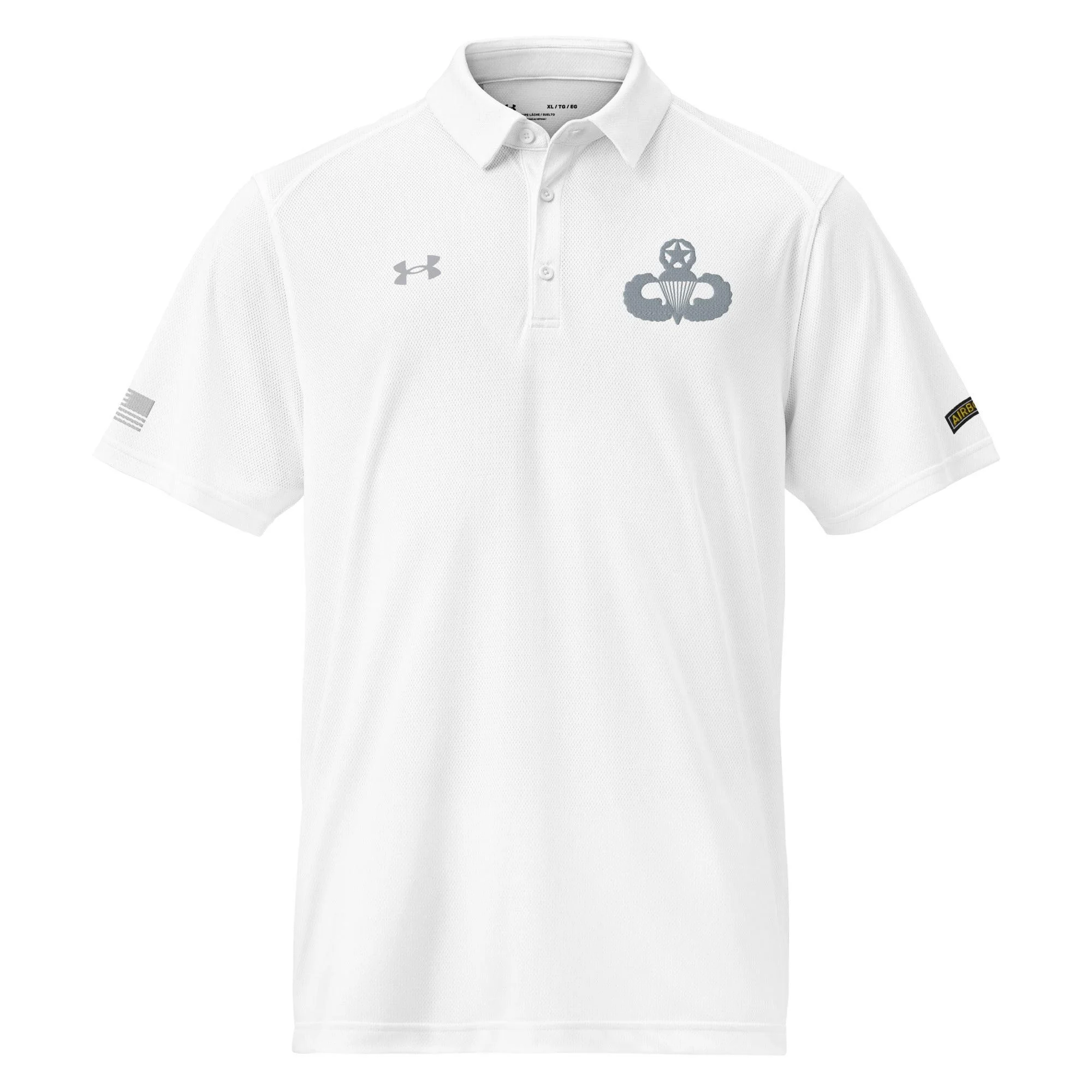 U.S. Army Master Parachutist Badge Embroidered Paratrooper Under Armour® Men's Polo - Image 13