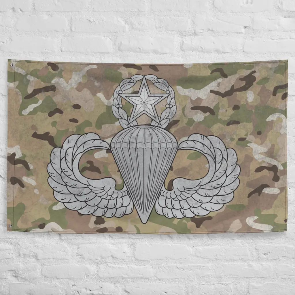 U.S. Army Master Paratrooper Wings Indoor Wall Flag - Image 5