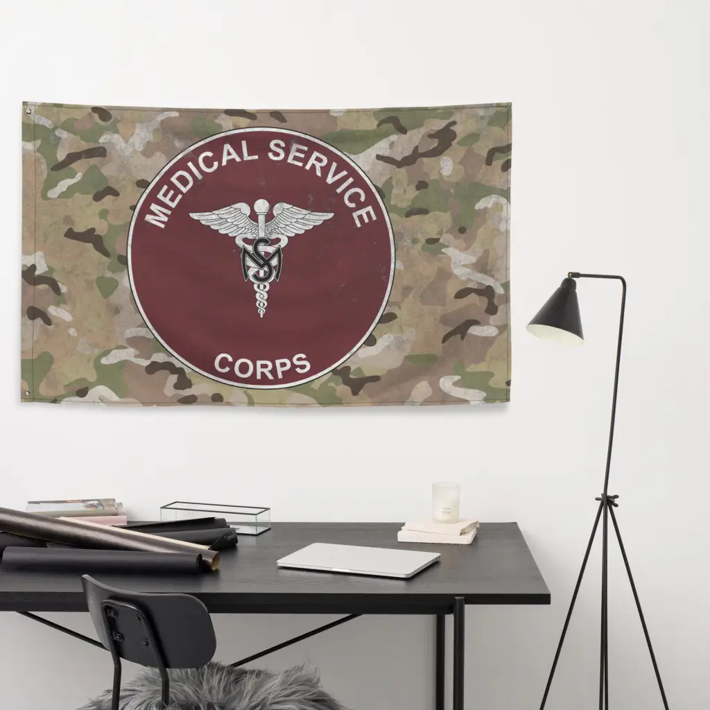 U.S. Army Medical Service Corps Branch Plaque Indoor Wall Flag - Image 4