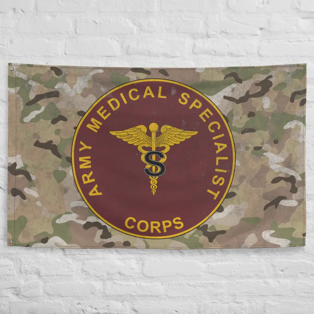 U.S. Army Medical Specialist Corps Branch Plaque Indoor Wall Flag - Image 5