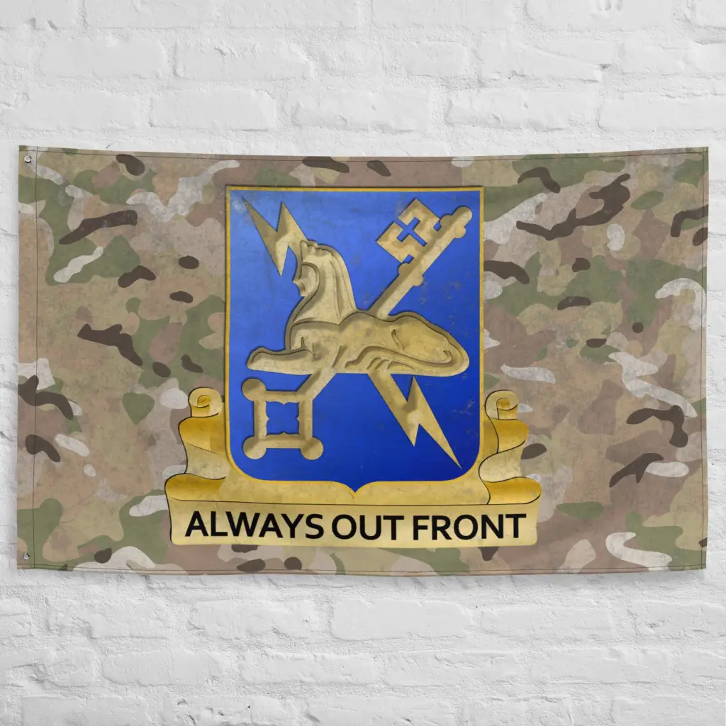 U.S. Army Military Intel Corps 'Always Out Front' Indoor Wall Flag - Image 5