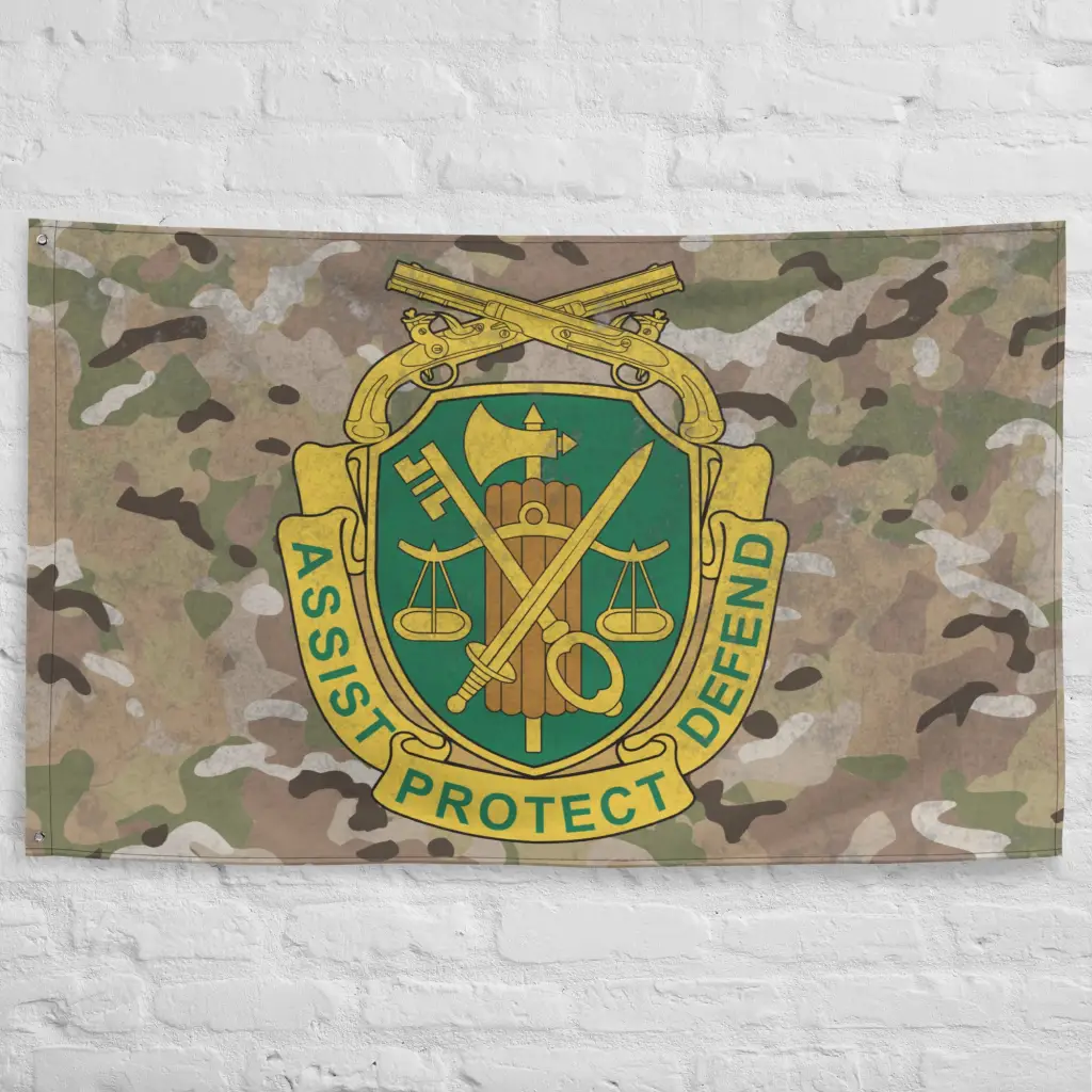 U.S. Army Military Police (MP) Corps Branch Insignia Indoor Wall Flag - Image 4