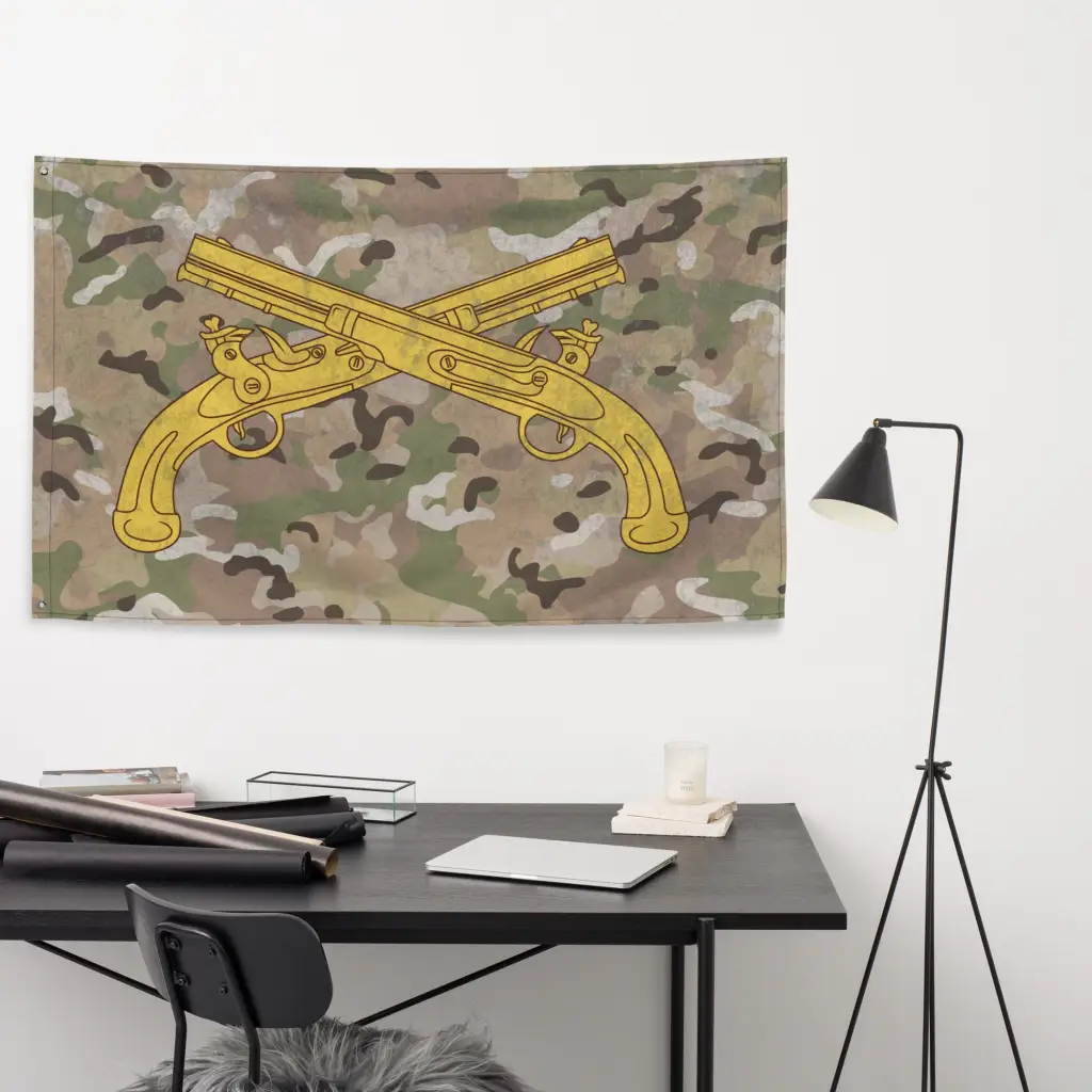 U.S. Army Military Police (MP) Corps Branch Pistols Indoor Wall Flag - Image 4