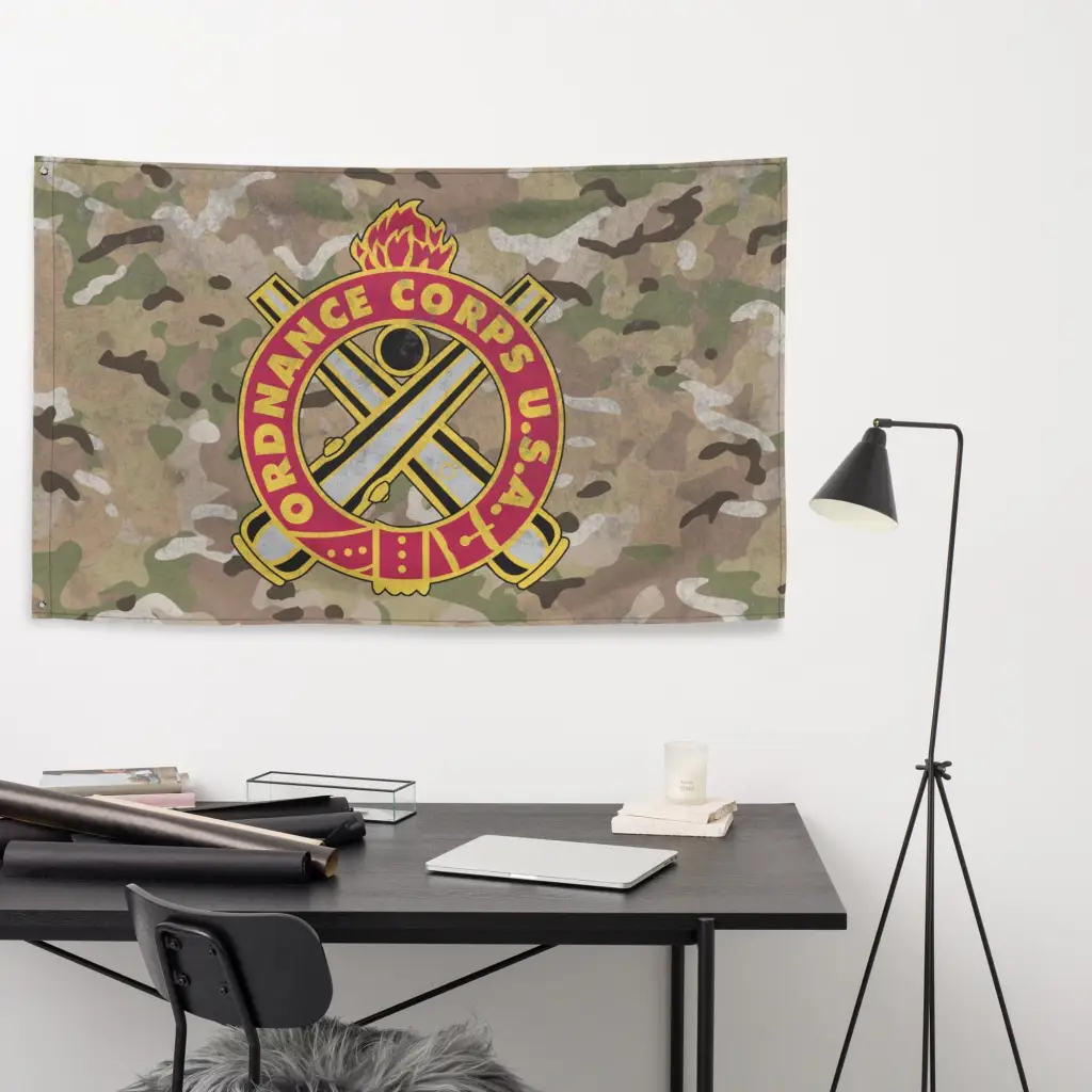 U.S. Army Ordnance Corps Branch Insignia Indoor Wall Flag - Image 5