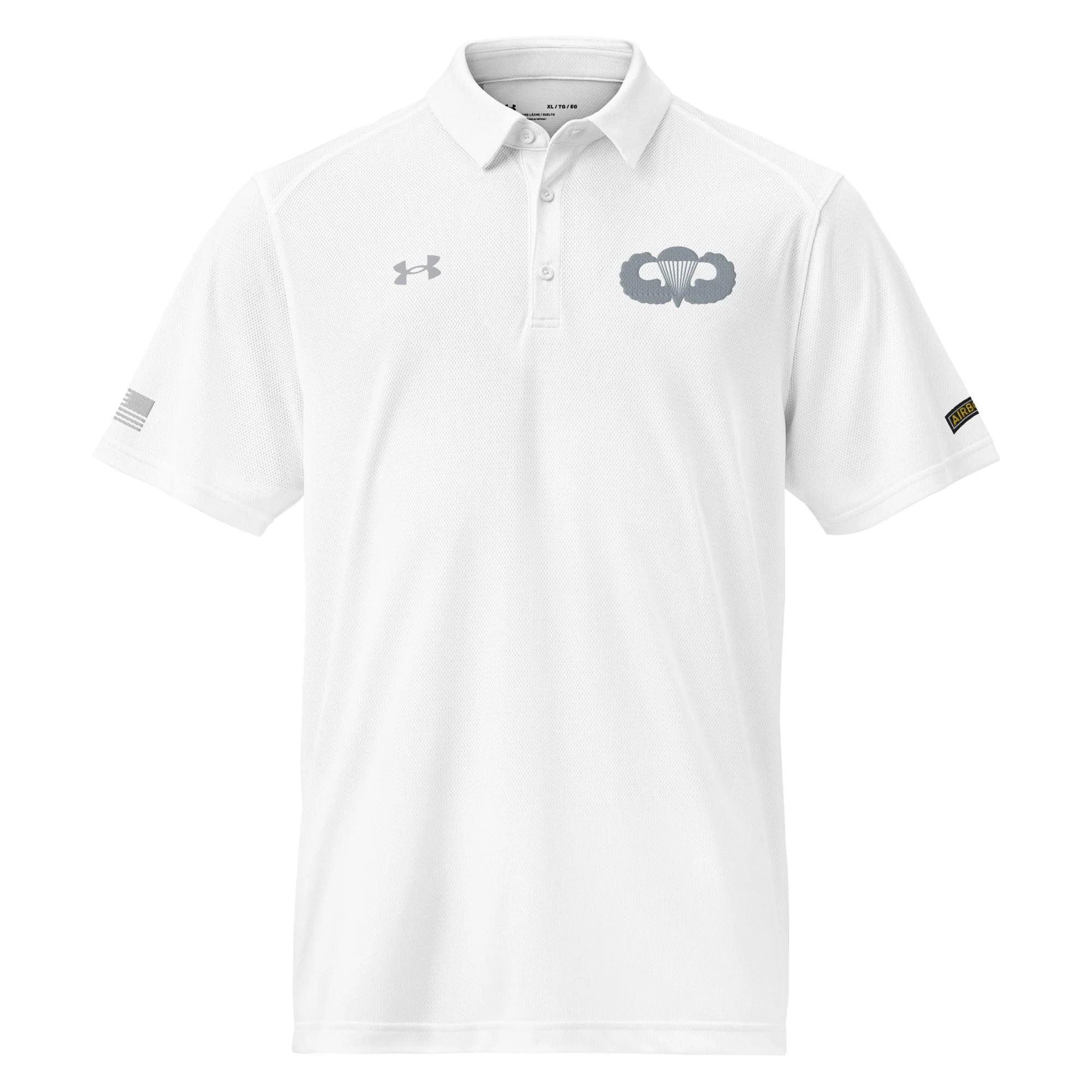 U.S. Army Parachutist Badge Embroidered Paratrooper Under Armour® Men's Polo - Image 13