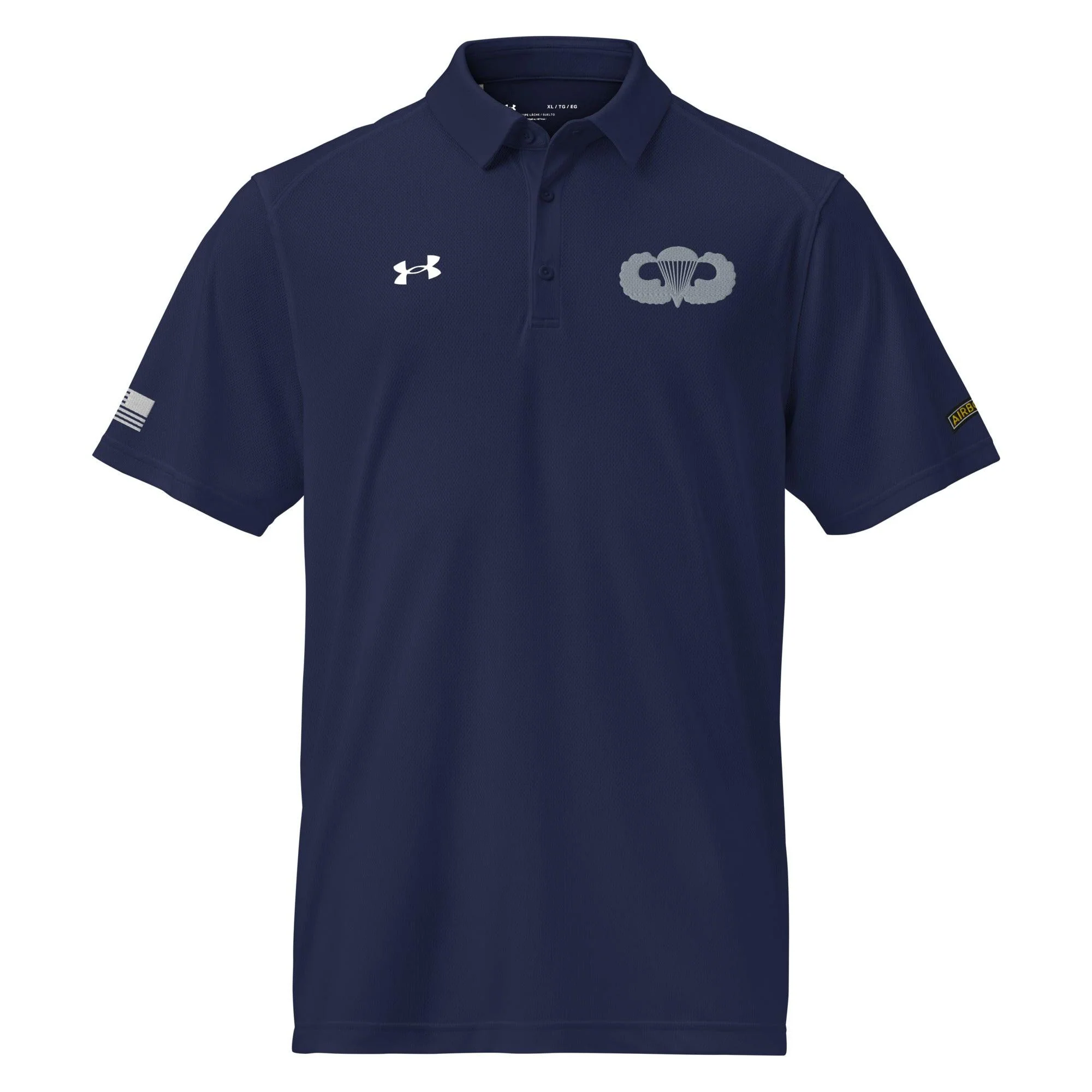 U.S. Army Parachutist Badge Embroidered Paratrooper Under Armour® Men's Polo - Image 5