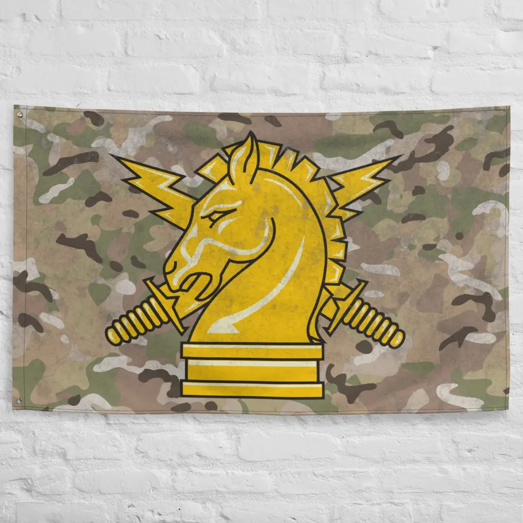 U.S. Army Psychological Operations (PSYOPS) Emblem Indoor Wall Flag - Image 4