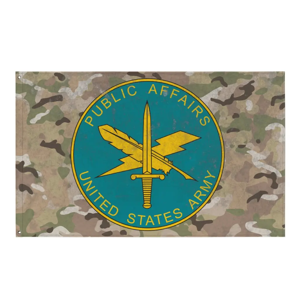 U.S. Army Public Affairs Branch Plaque Indoor Wall Flag