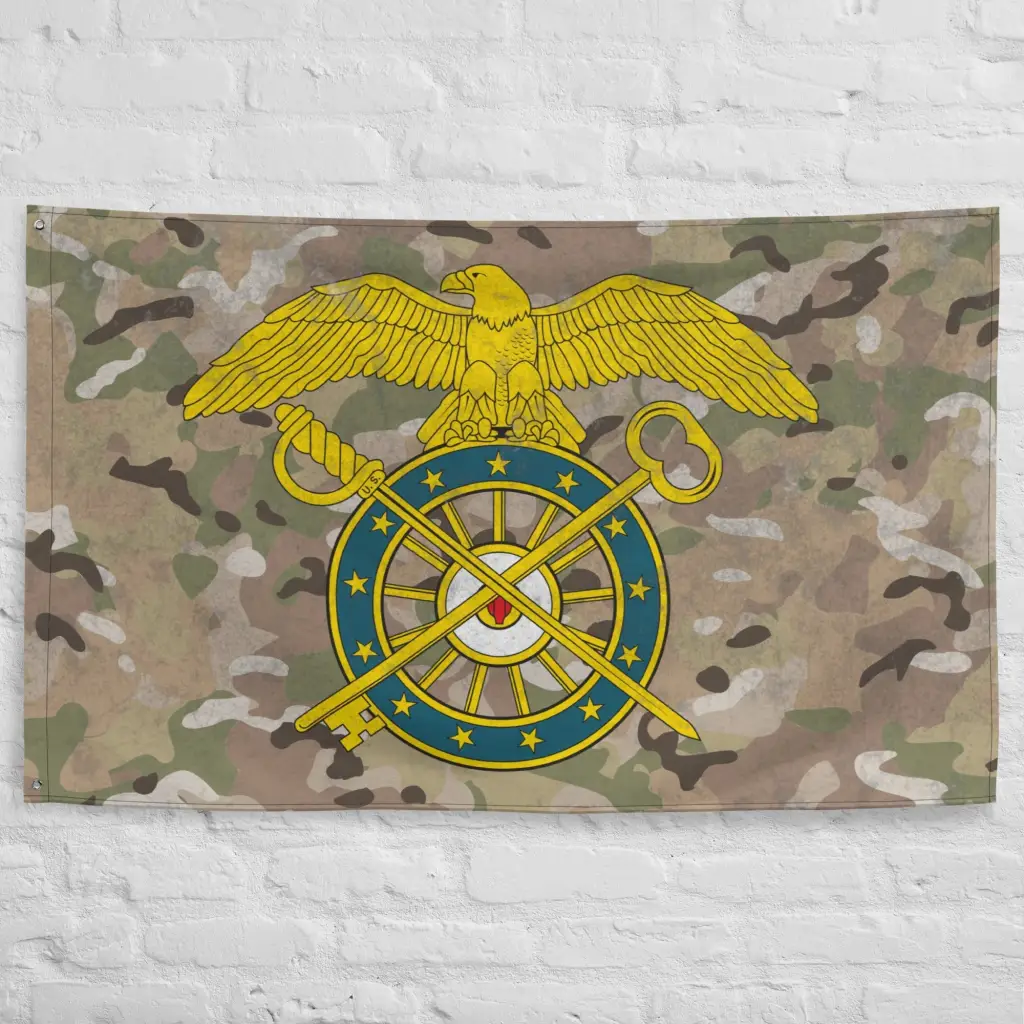 U.S. Army Quartermaster Corps Branch Emblem Indoor Wall Flag - Image 5