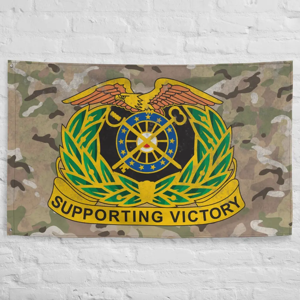 U.S. Army Quartermaster Corps Branch Insignia Indoor Wall Flag - Image 4