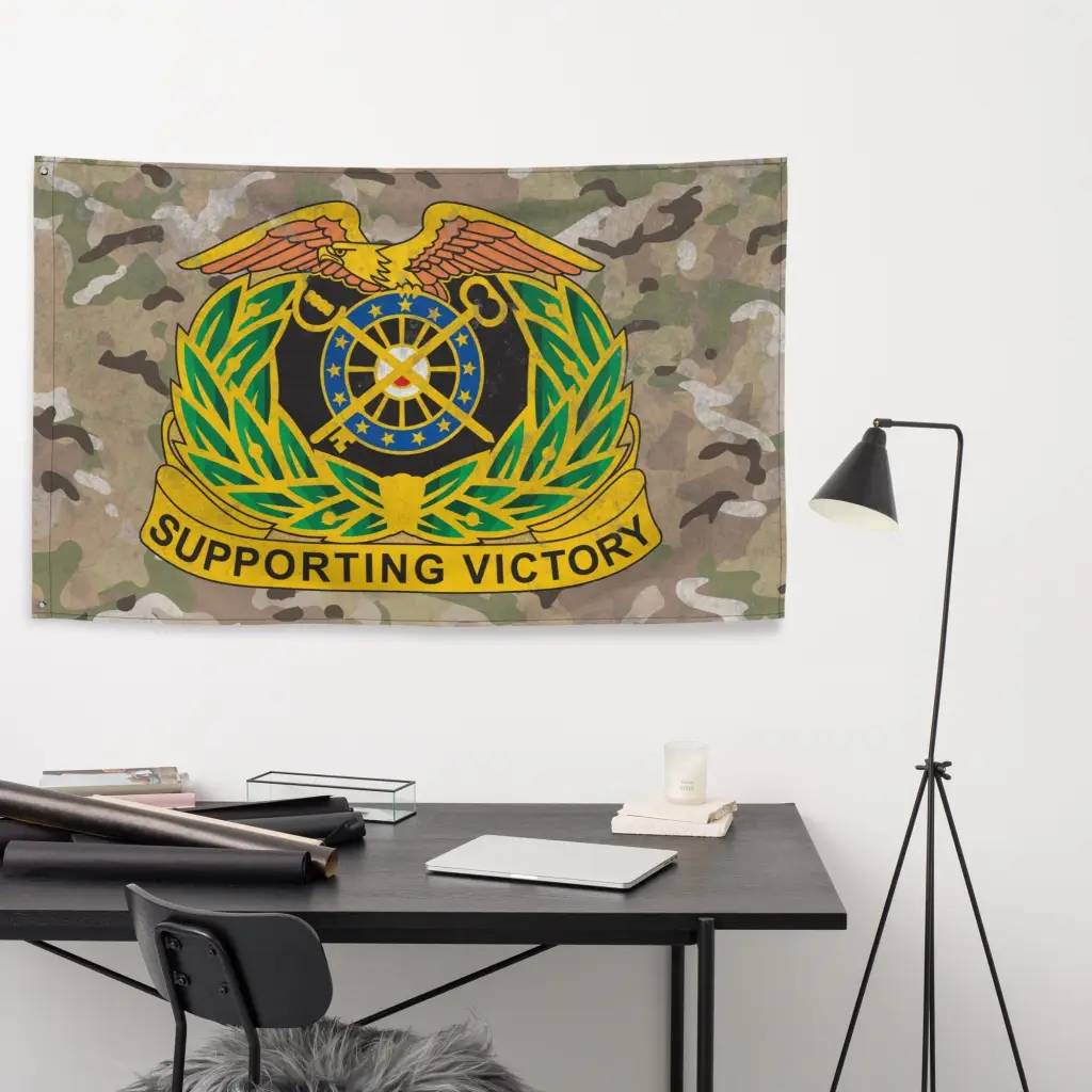 U.S. Army Quartermaster Corps Branch Insignia Indoor Wall Flag - Image 5