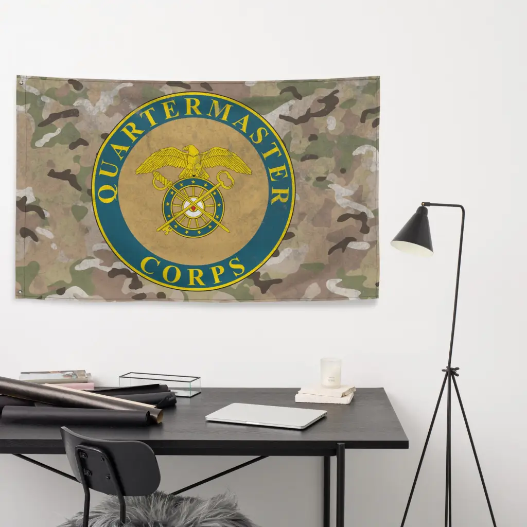 U.S. Army Quartermaster Corps Logo Emblem Indoor Wall Flag - Image 4