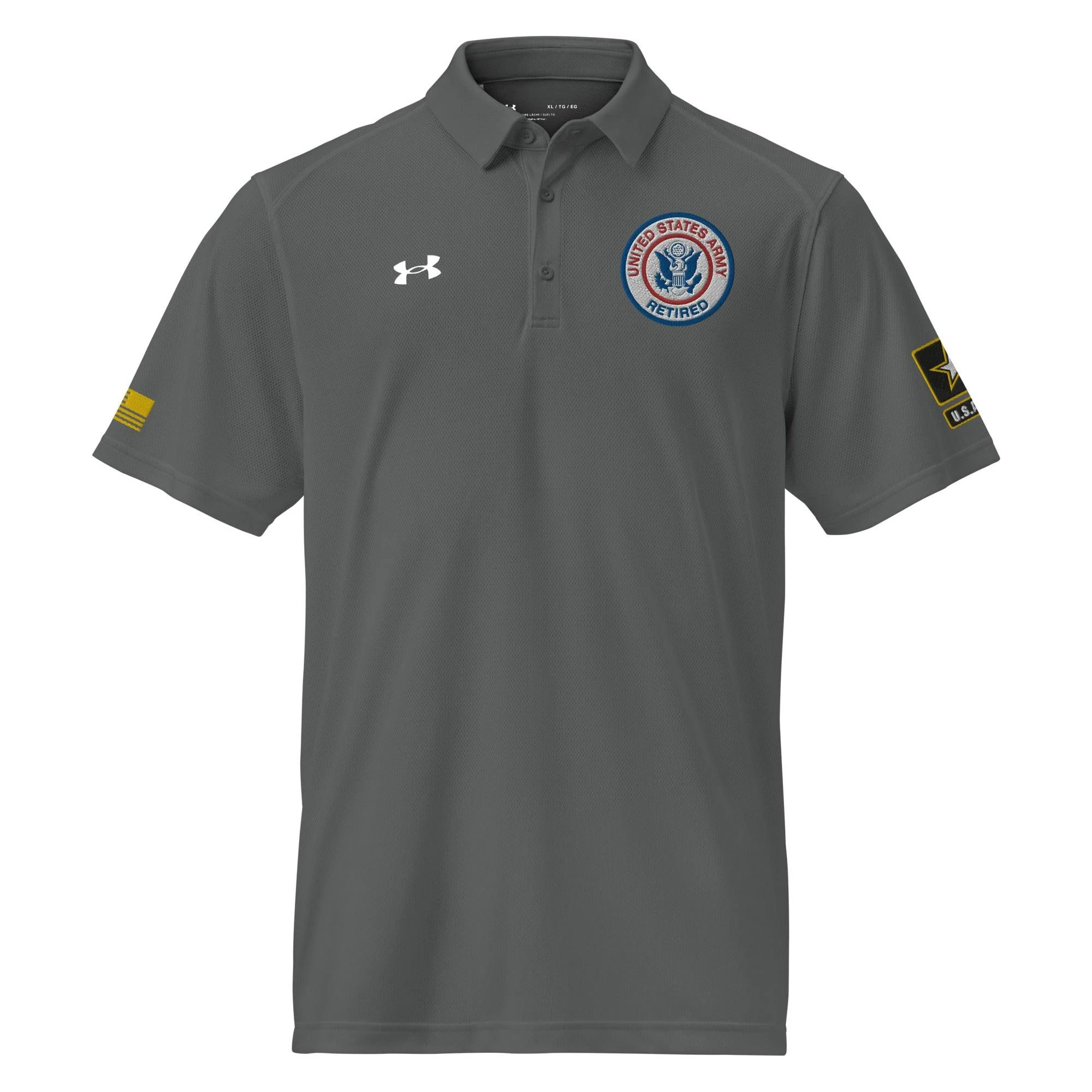 U.S. Army Retired Embroidered Under Armour® Men's Polo - Image 9